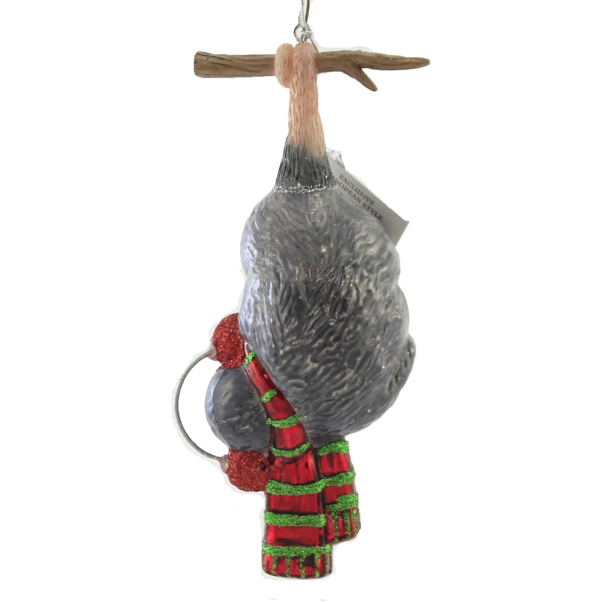 Kurt Adler Noble Gems Glass Christmas Ornament, Hanging Possum