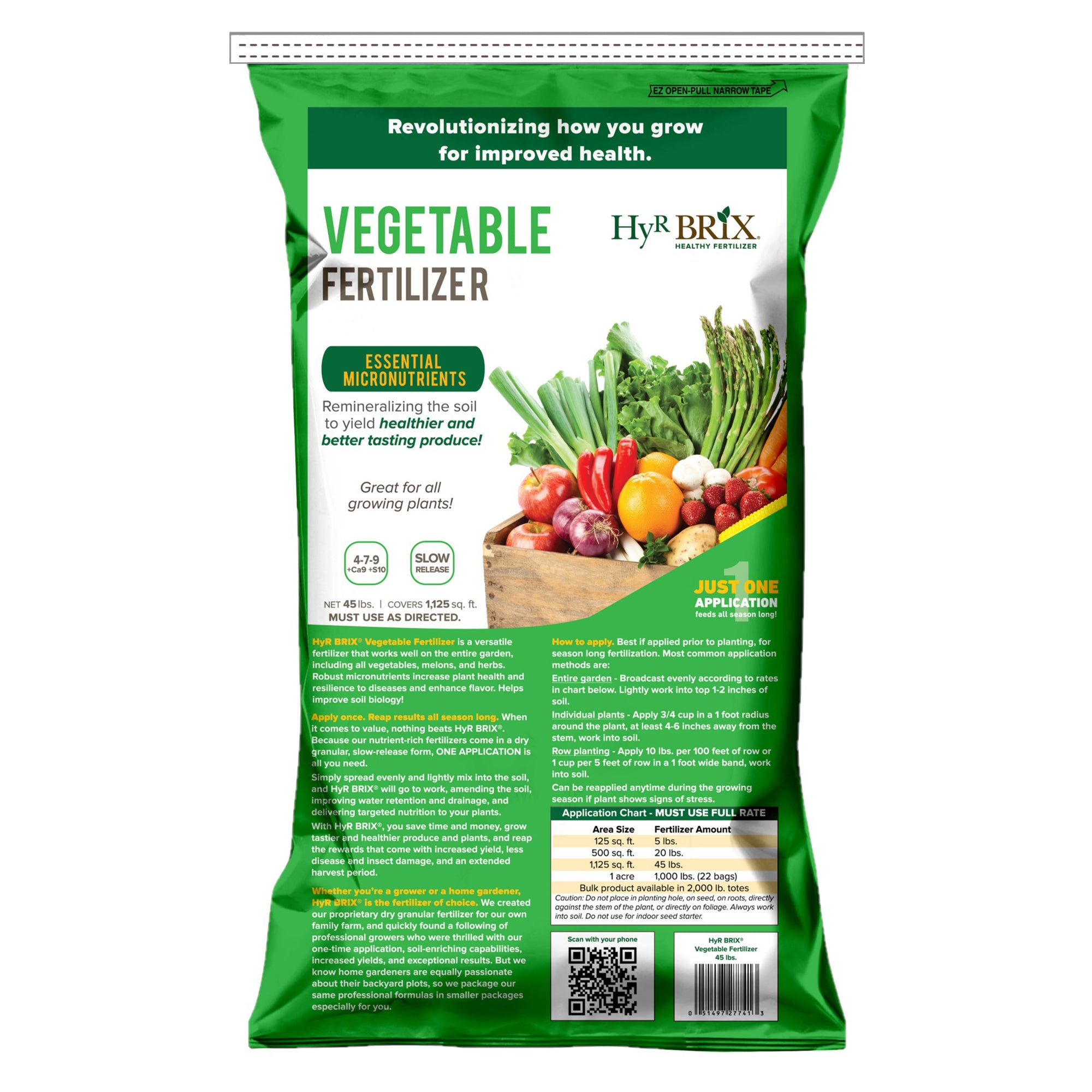HyR BRIX Slow-Release 4-7-9 Vegetable Garden Fertilizer