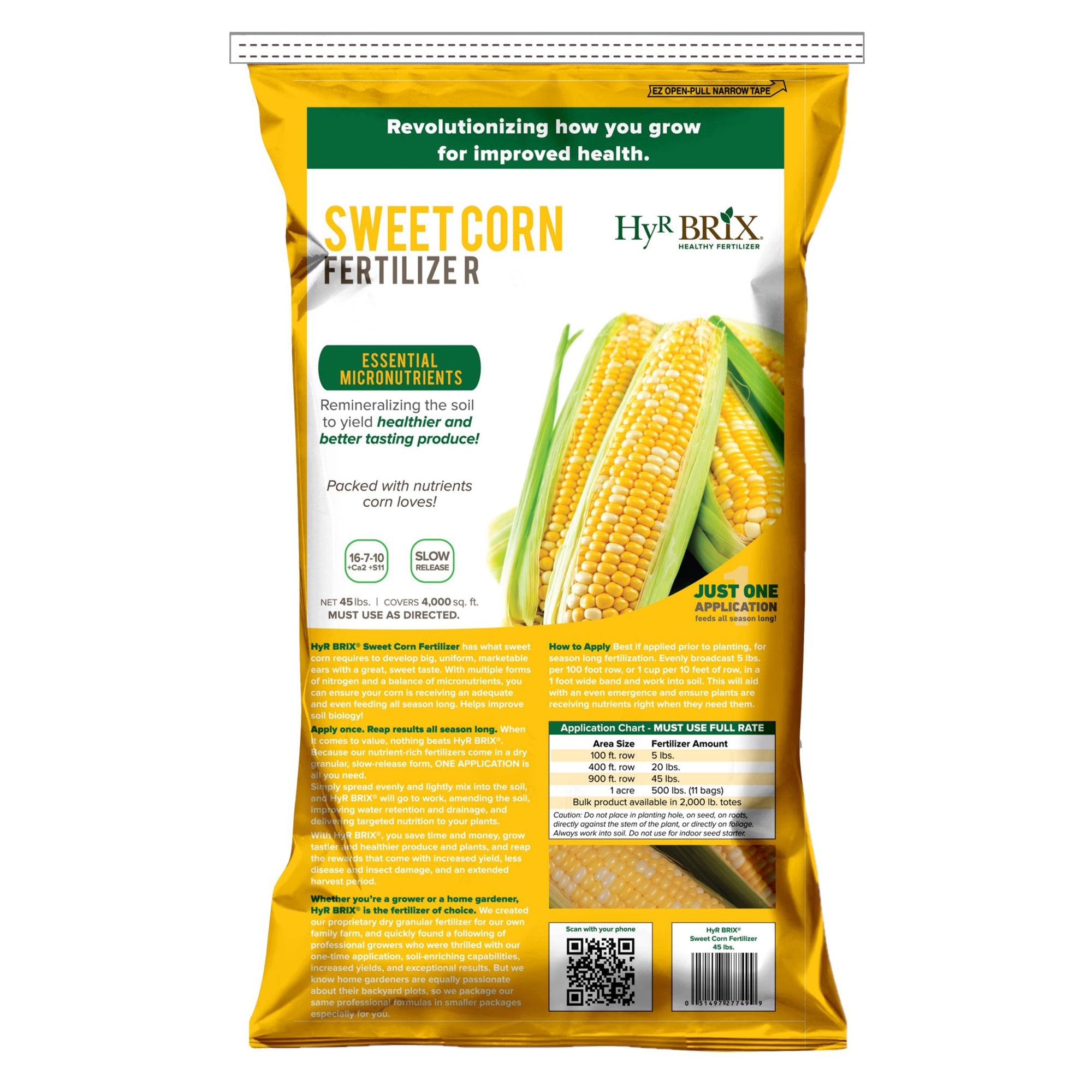 HyR BRIX Slow-Release 16-7-10 Sweet Corn Fertilizer