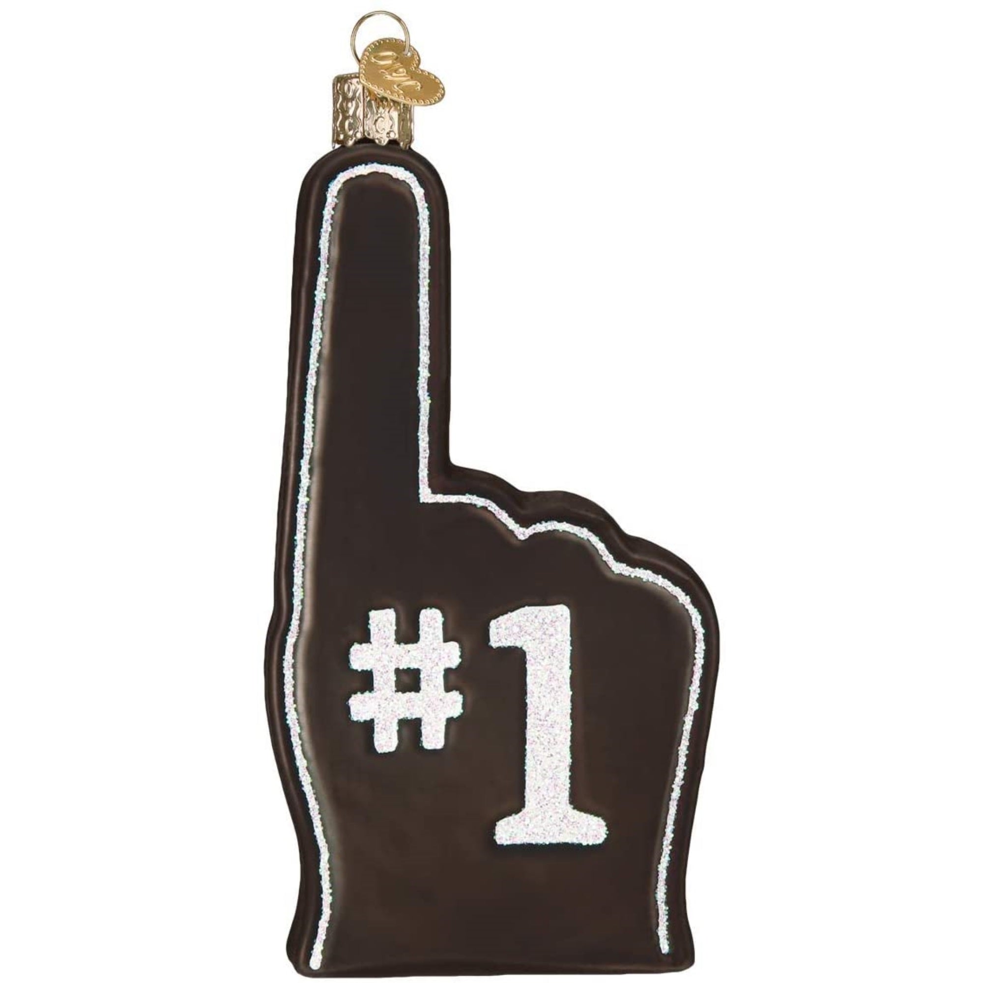 Old World Christmas Blown Glass Ornament for Christmas Tree, Cleveland Browns Foam Finger