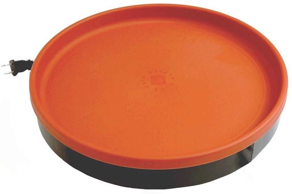 Farm Innovators Model 3-In-1 Heated Plastic Birdbath, Orange