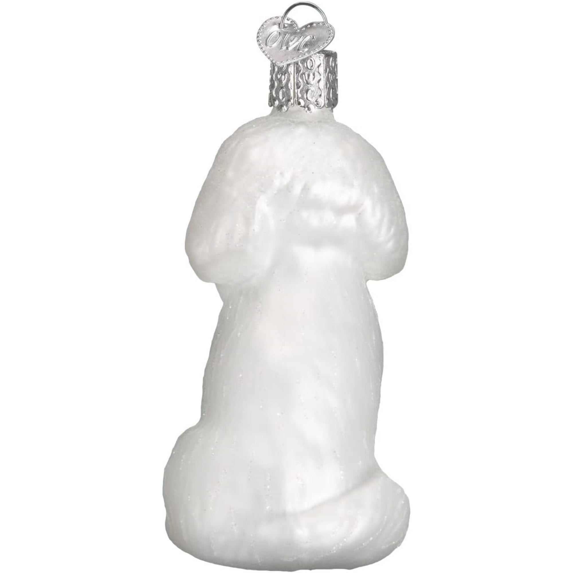 Old World Christmas Blown Glass Ornament for Christmas Tree, Bichon Frise