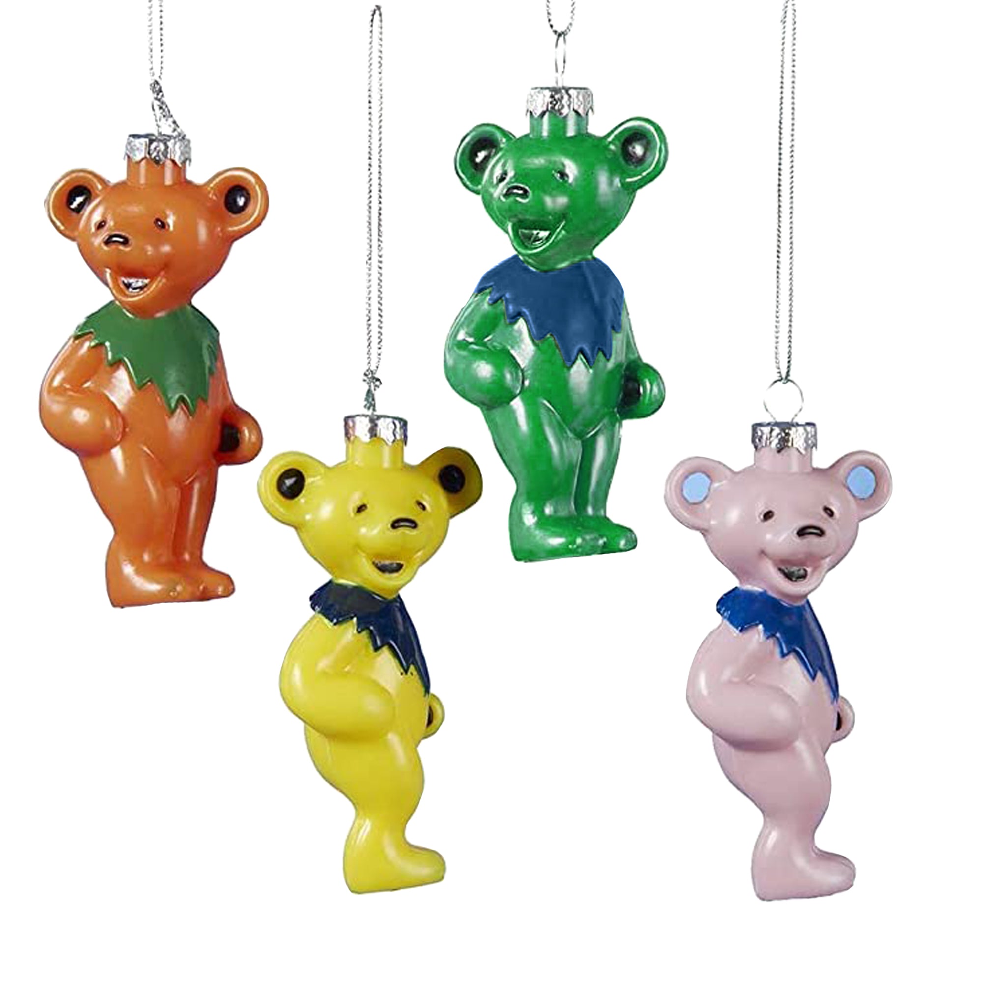 Kurt Adler Grateful Dead Dancing Bears Ornaments, Assorted (4 Pack)