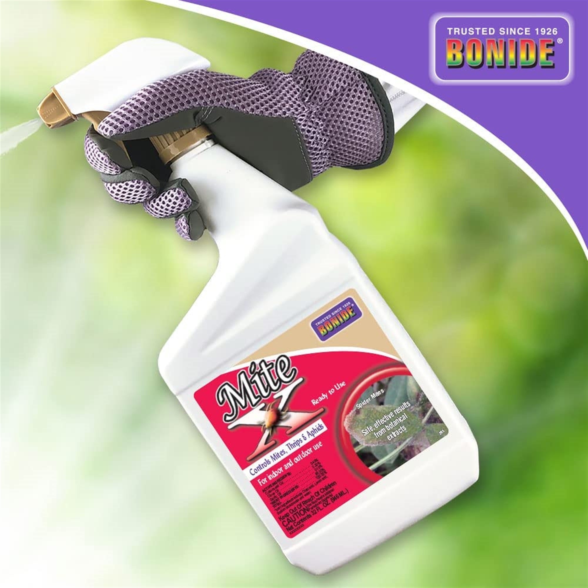 Bonide Mite-X Ready to Use Indoor/Outdoor Bug Insecticide and Pesticide, 32oz