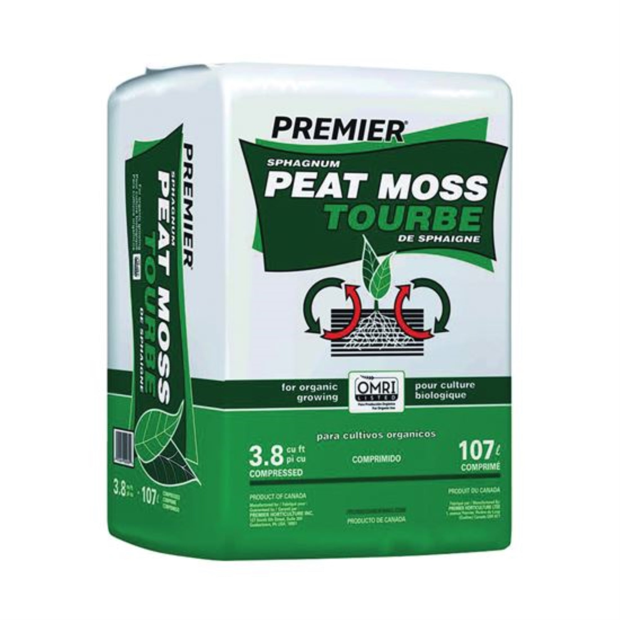 Premier Horticulture OMRI Listed Sphagnum Peat Moss