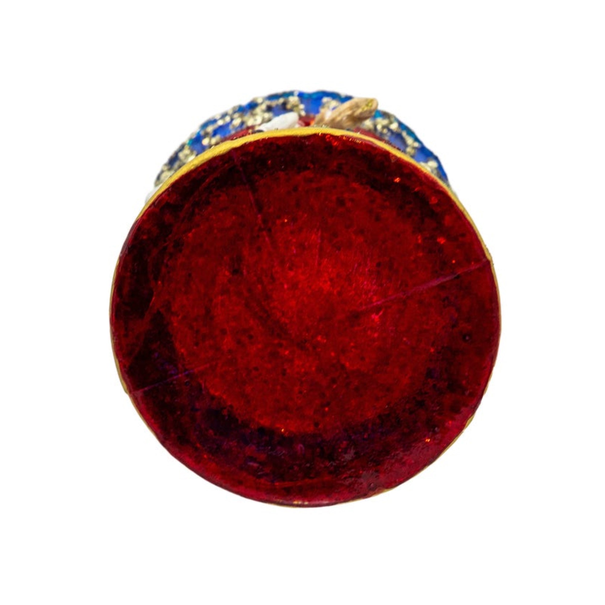 Kurt Adler Pre-lit Hanging Glass Ornament, Warm White LED's, USB-Powered Carousel