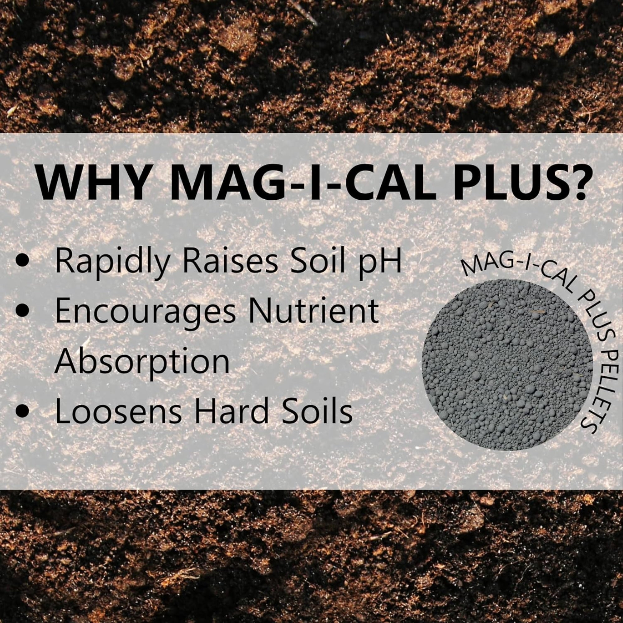 Jonathan Green MAG-I-CAL PLUS Soil Food for Lawns in Acidic + Hard Soils, 15M (15,000 sq ft Coverage) 54lb
