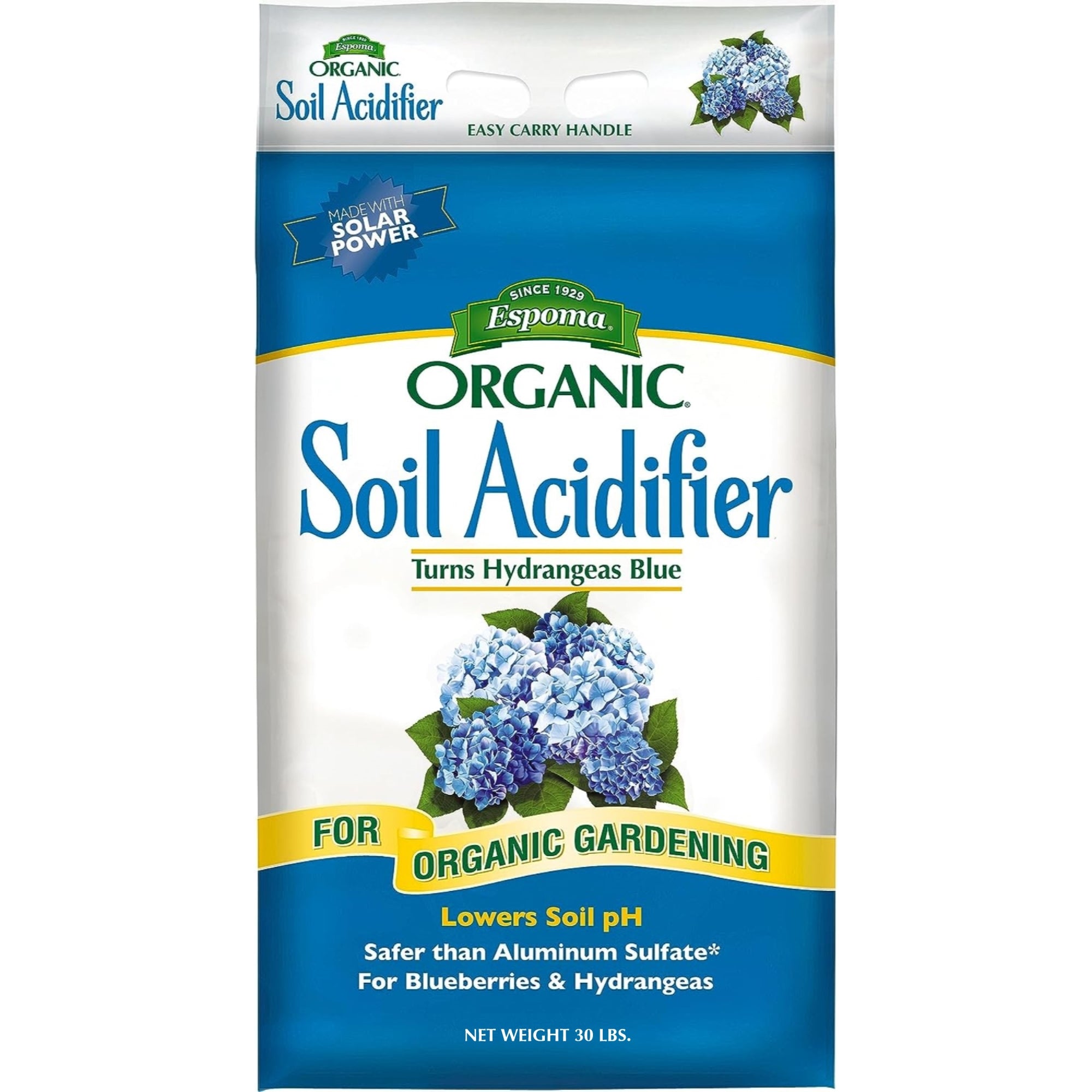 Espoma Organic Soil Acidifier Soil Amendment for Organic Gardening, Lowers Soil pH and Turns Hydrangeas Blue! Ideal for Blueberries & Hydrangeas