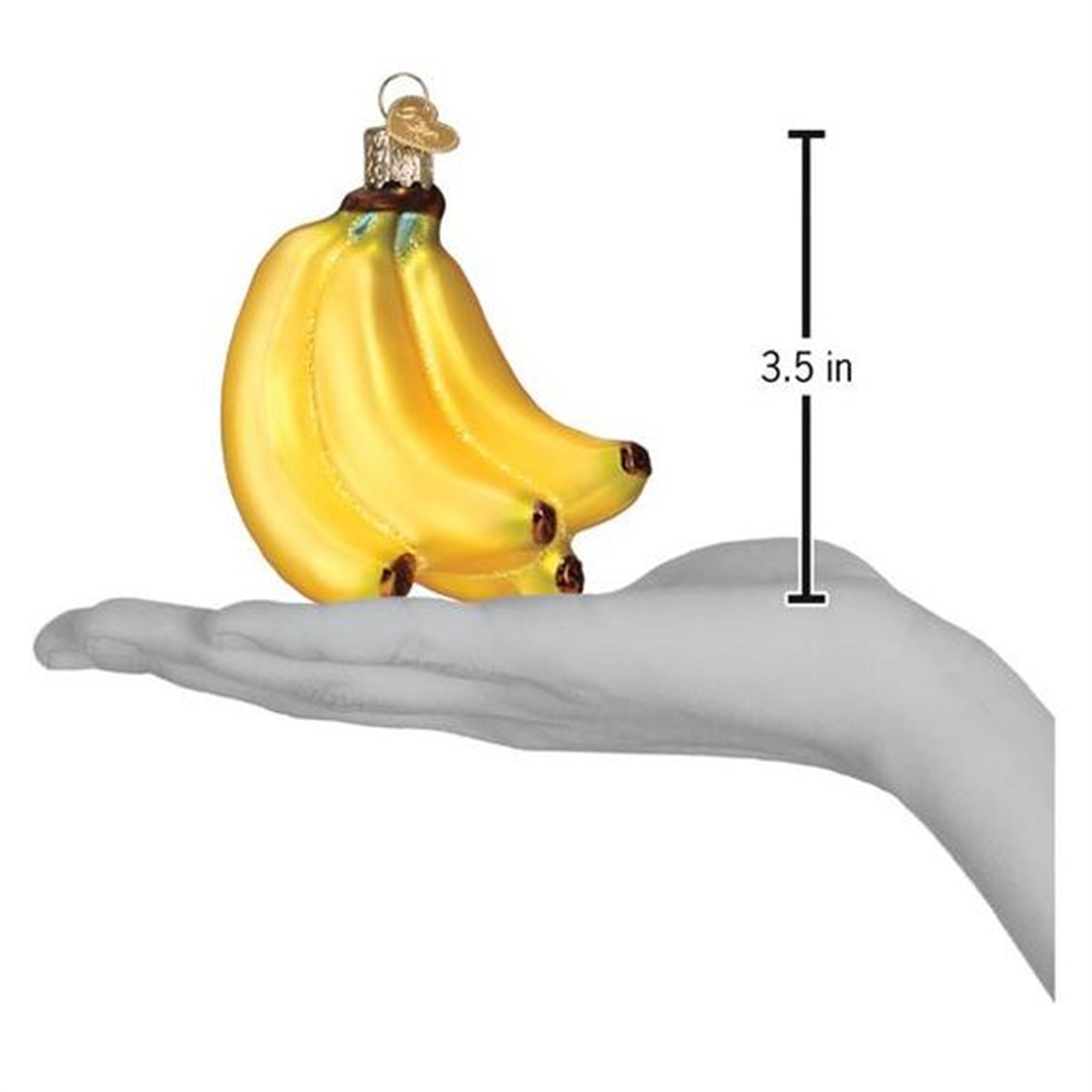 Old World Christmas Blown Glass Ornament for Christmas Tree, Bunch of Bananas