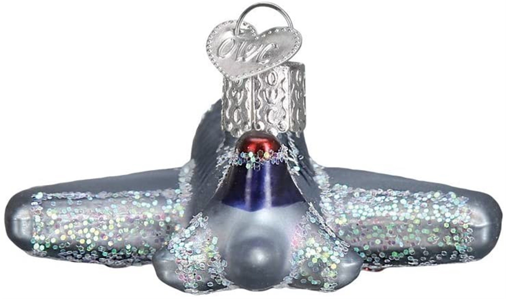 Old World Christmas Blown Glass Ornament for Christmas Tree, Airplane