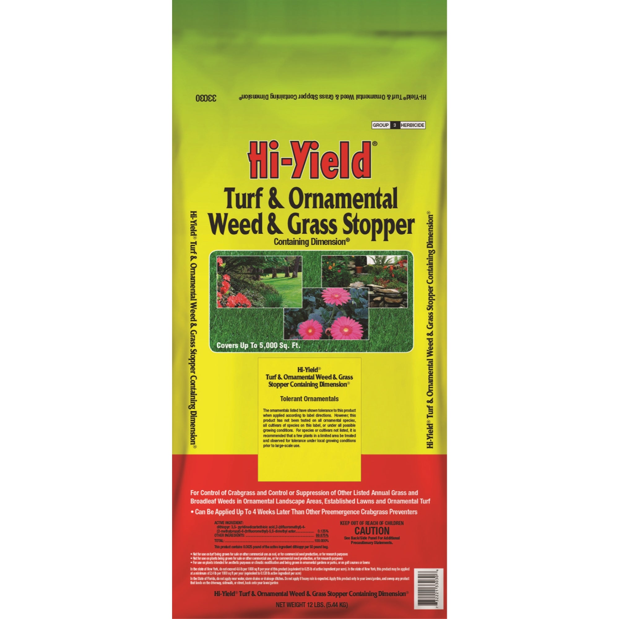 HI-Yield Turf and Ornamental Weed and Grass Stopper with Dimension