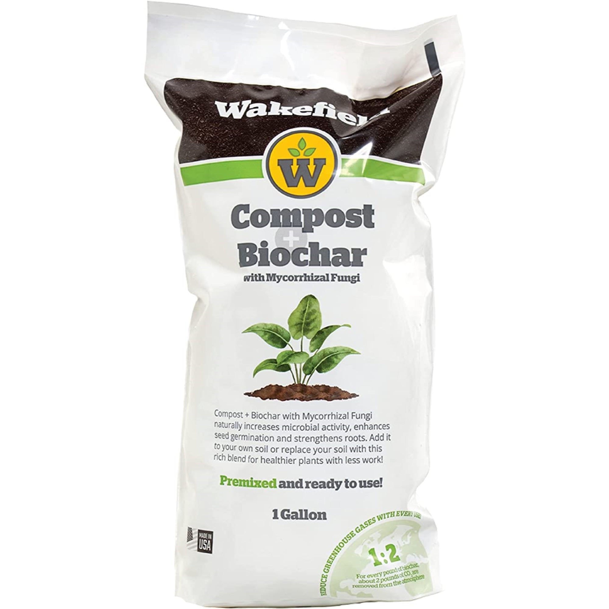 Wakefield Compost + Biochar with Mycorrhizal Fungi Organic Compost Mix