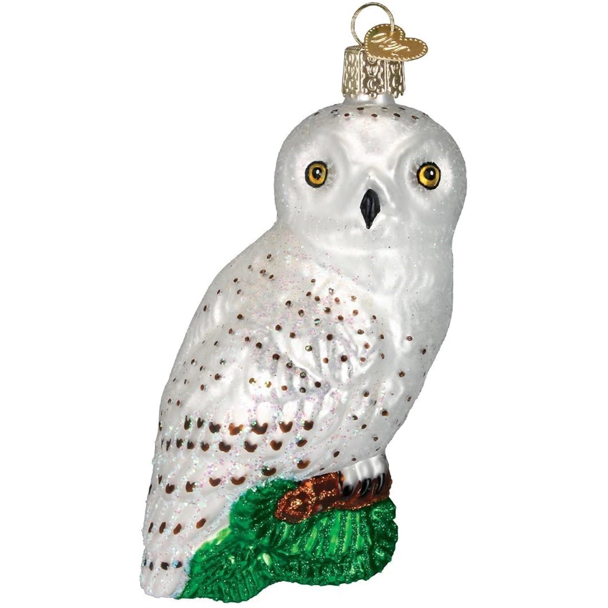 Old World Christmas Blown Glass Ornament for Christmas Tree, Great White Owl