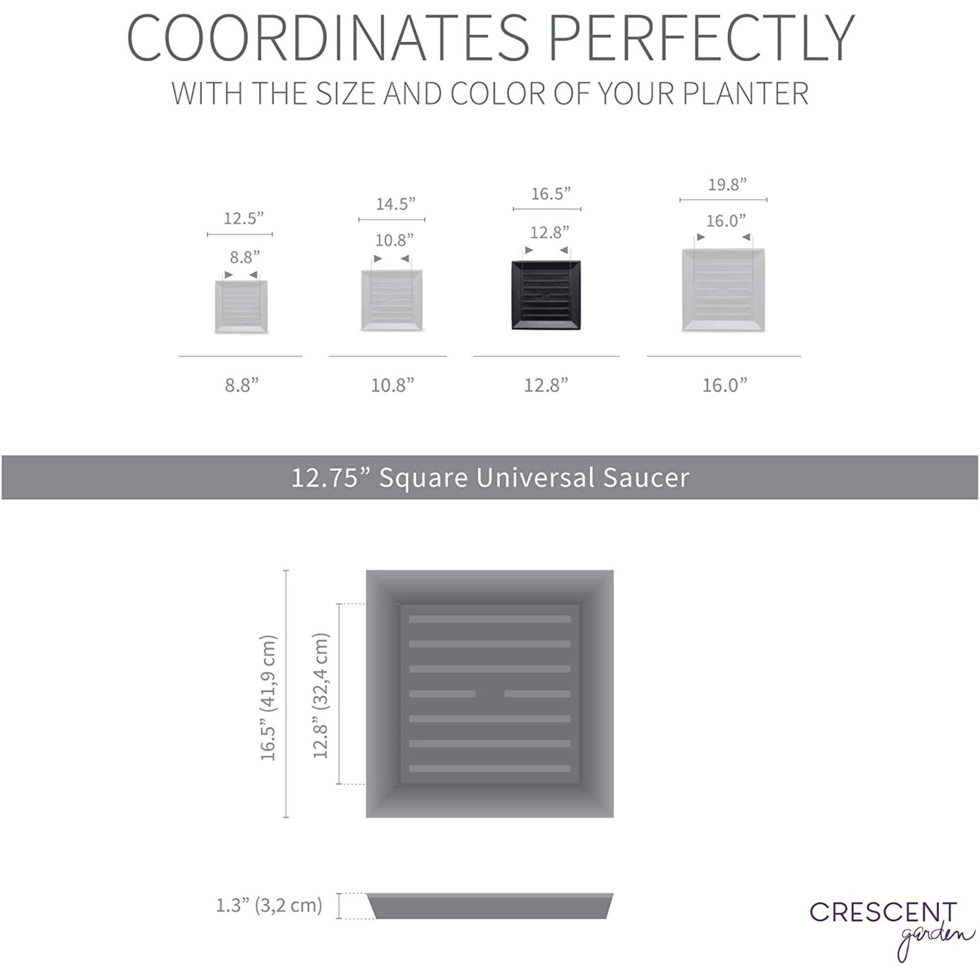 Crescent Garden Square Universal In/Outdoor Plastic Saucers