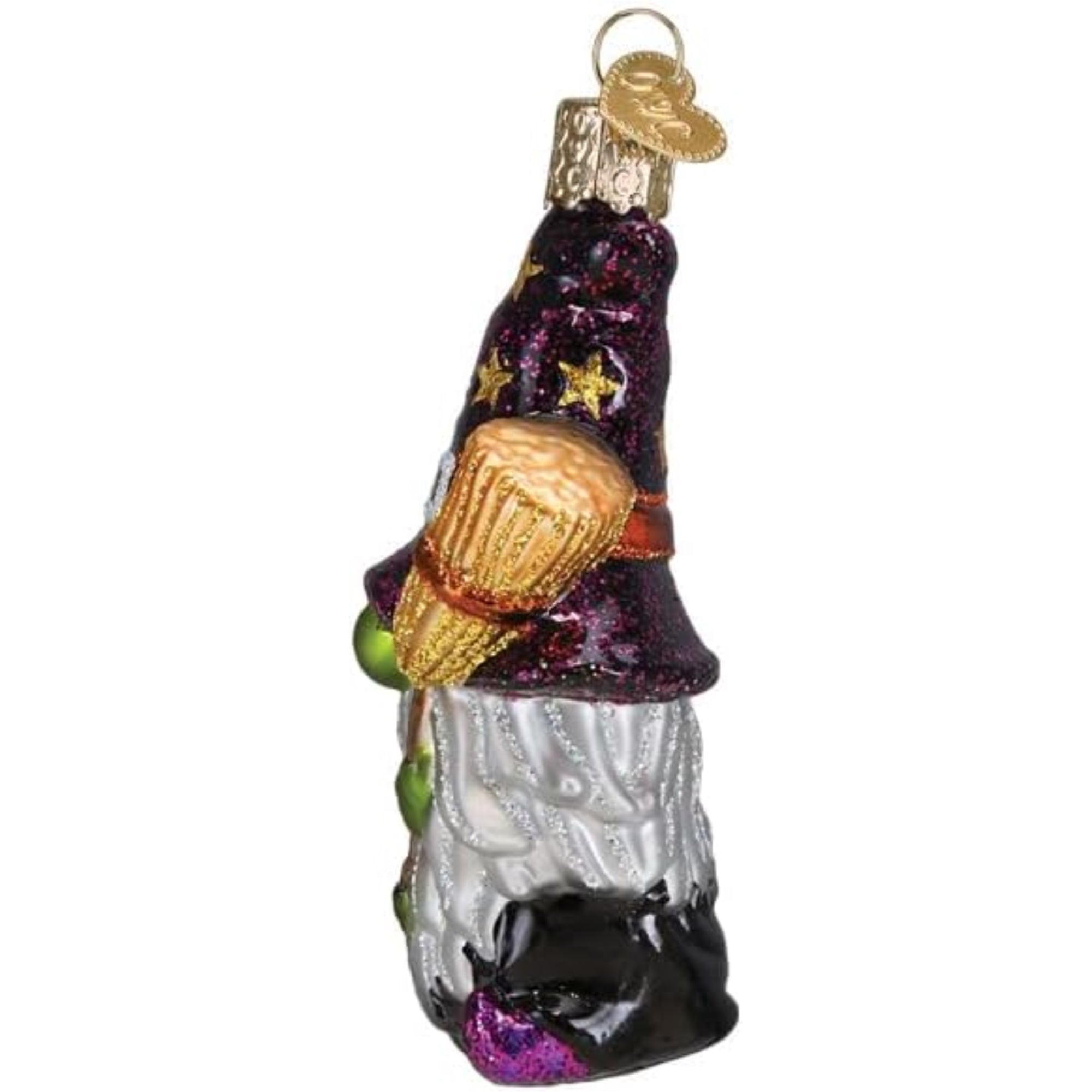 Old World Christmas Blown Glass Ornament for Christmas Tree, Witch Gnome (with OWC Gift Box)