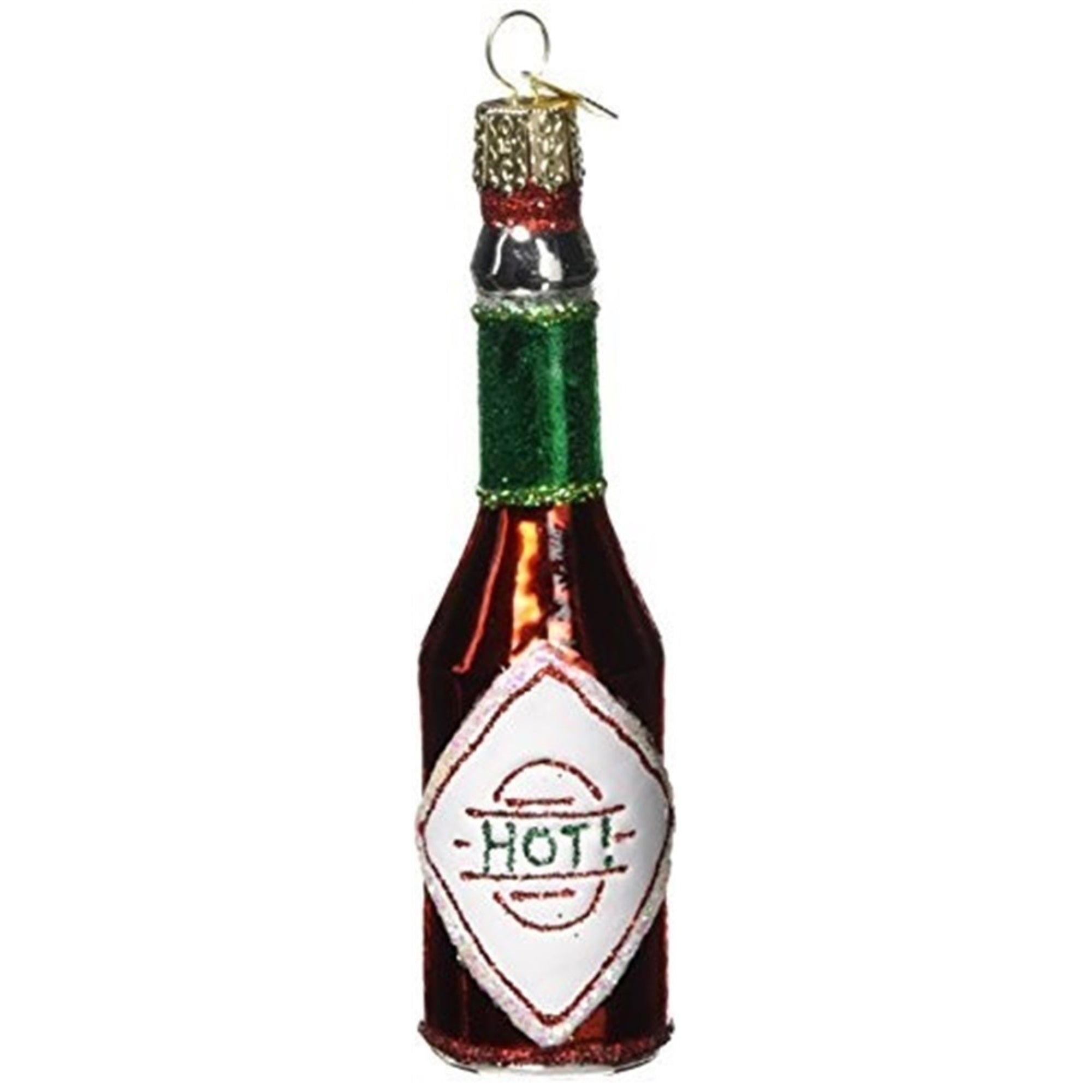 Old World Christmas Blown Glass Ornament for Christmas Tree, Hot Sauce