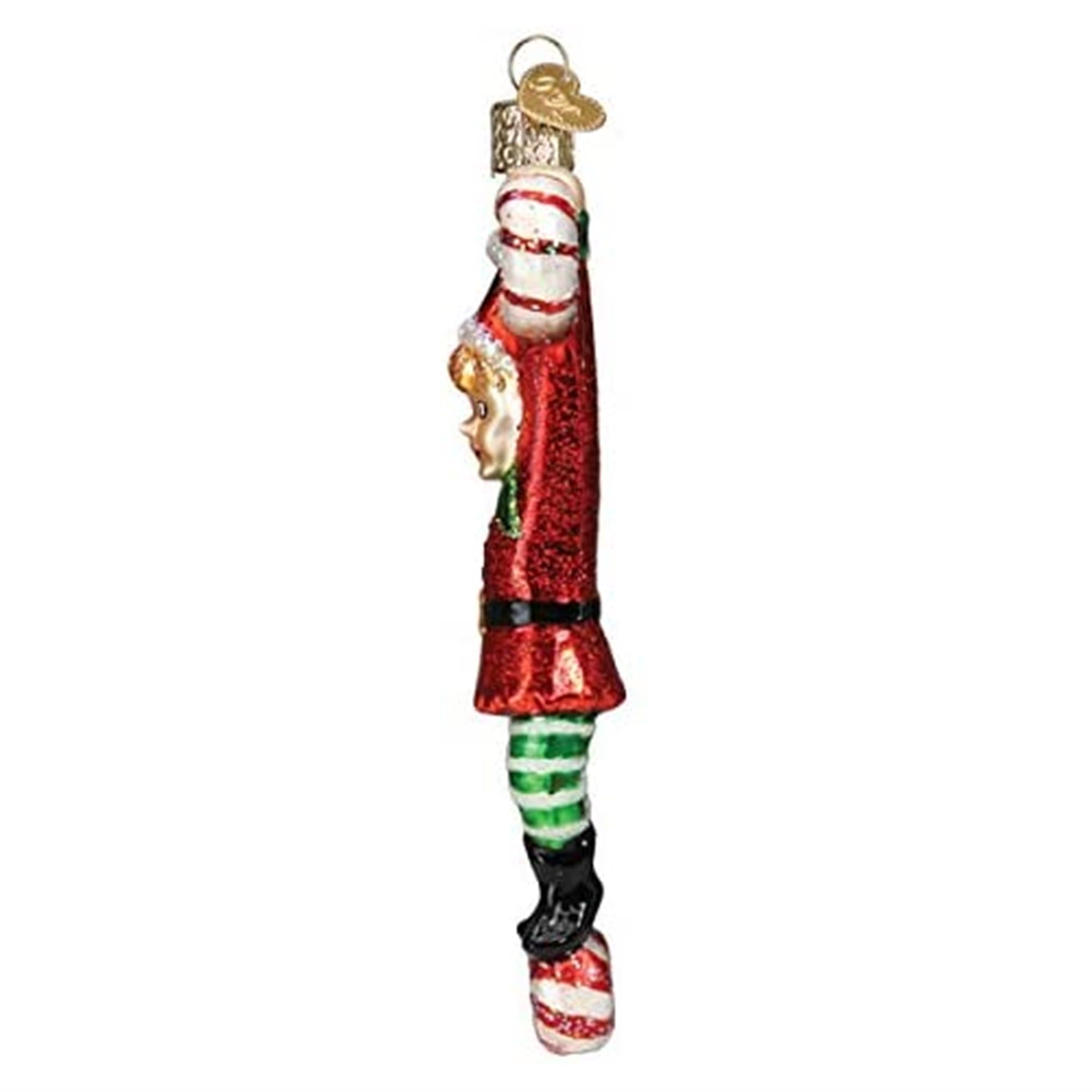 Old World Christmas Blown Glass Ornament for Christmas Tree, Playful Elf