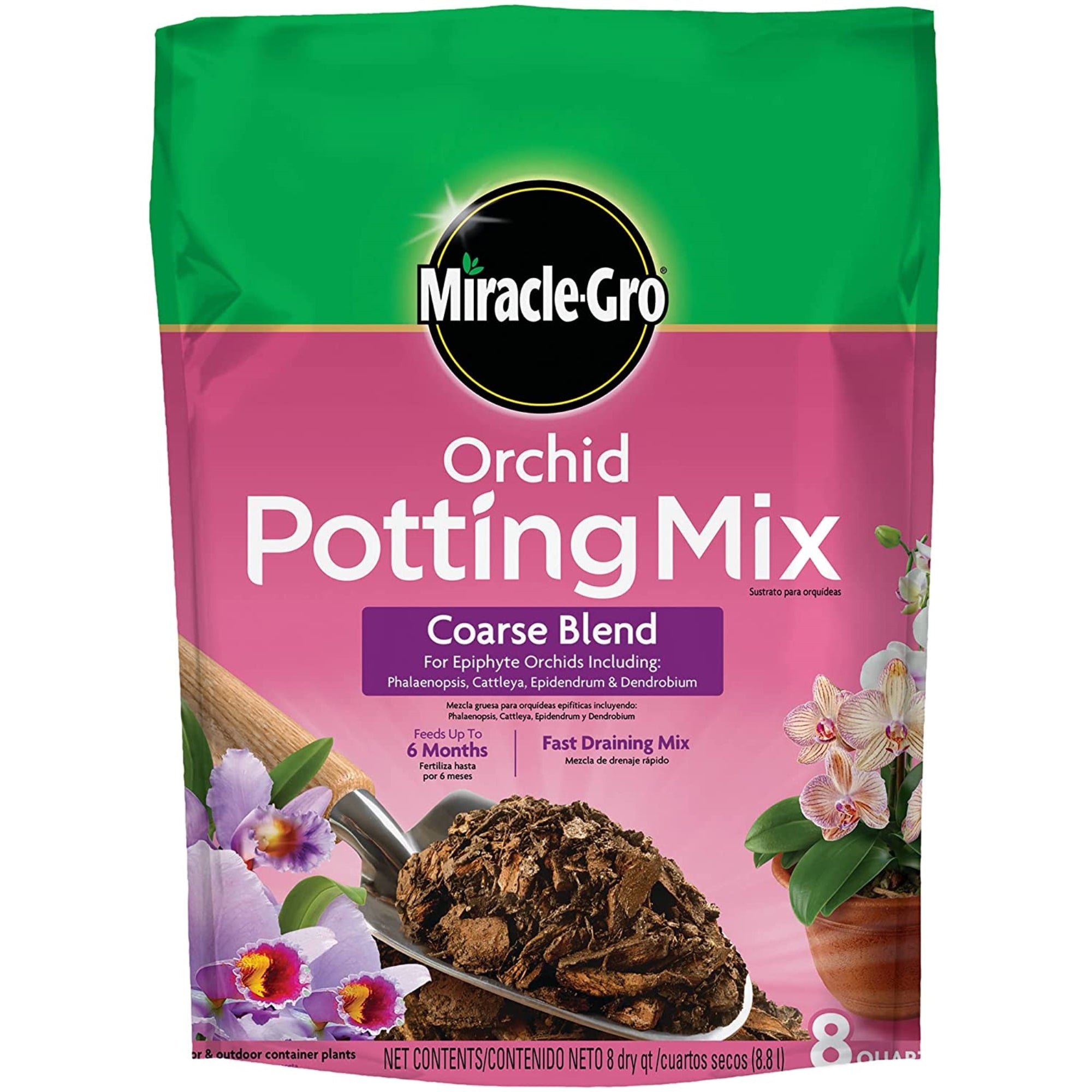 Miracle-Gro Orchid Potting Mix Coarse Blend, 8 qt. Bag