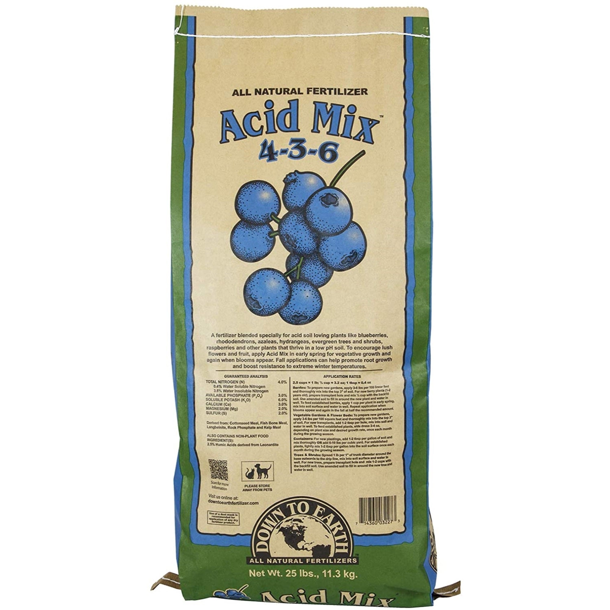 Down To Earth All Natural Acid Mix Blended Fertilizers 4-3-6