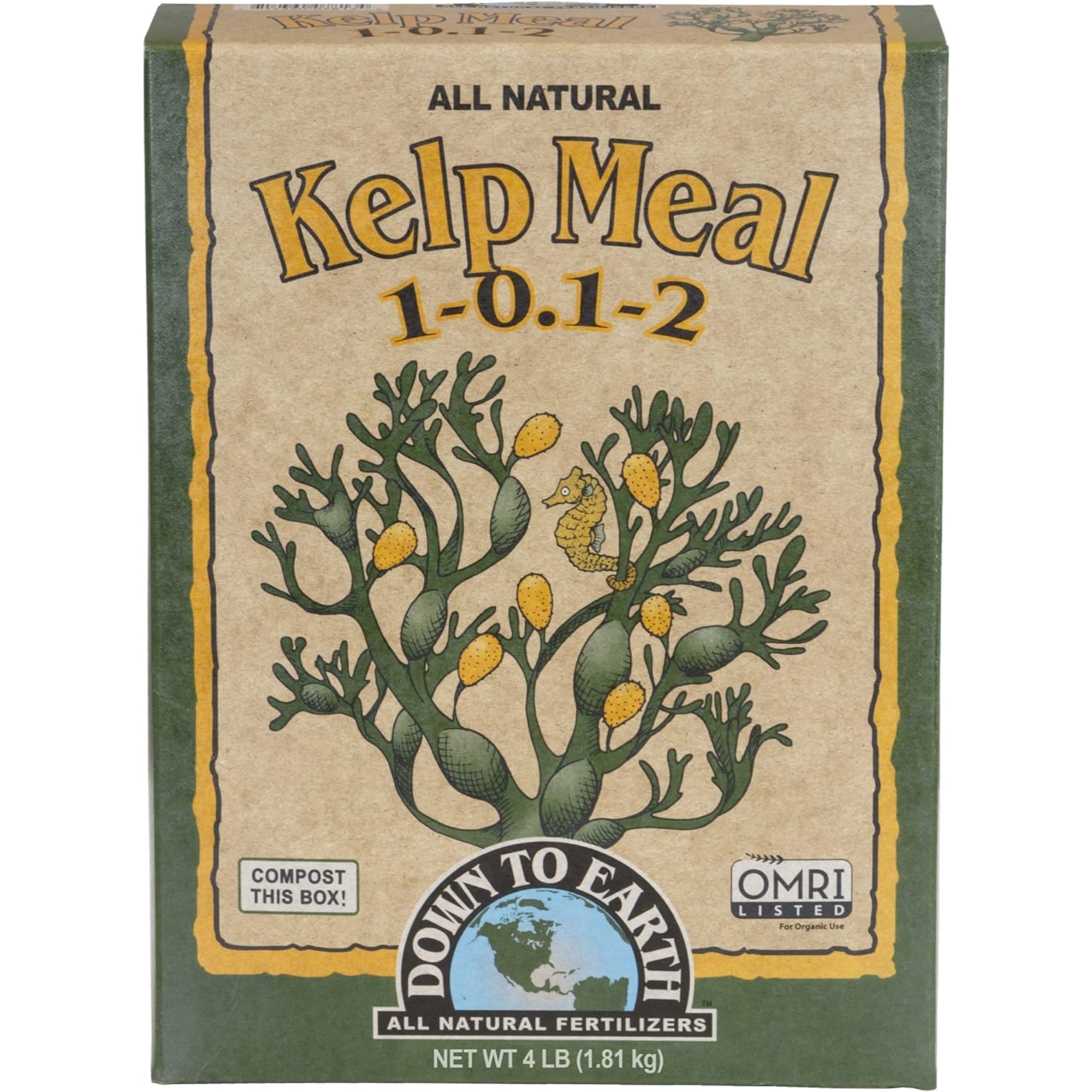 Down To Earth Organic Kelp Meal Fertilizer Mix 1-0.1-2