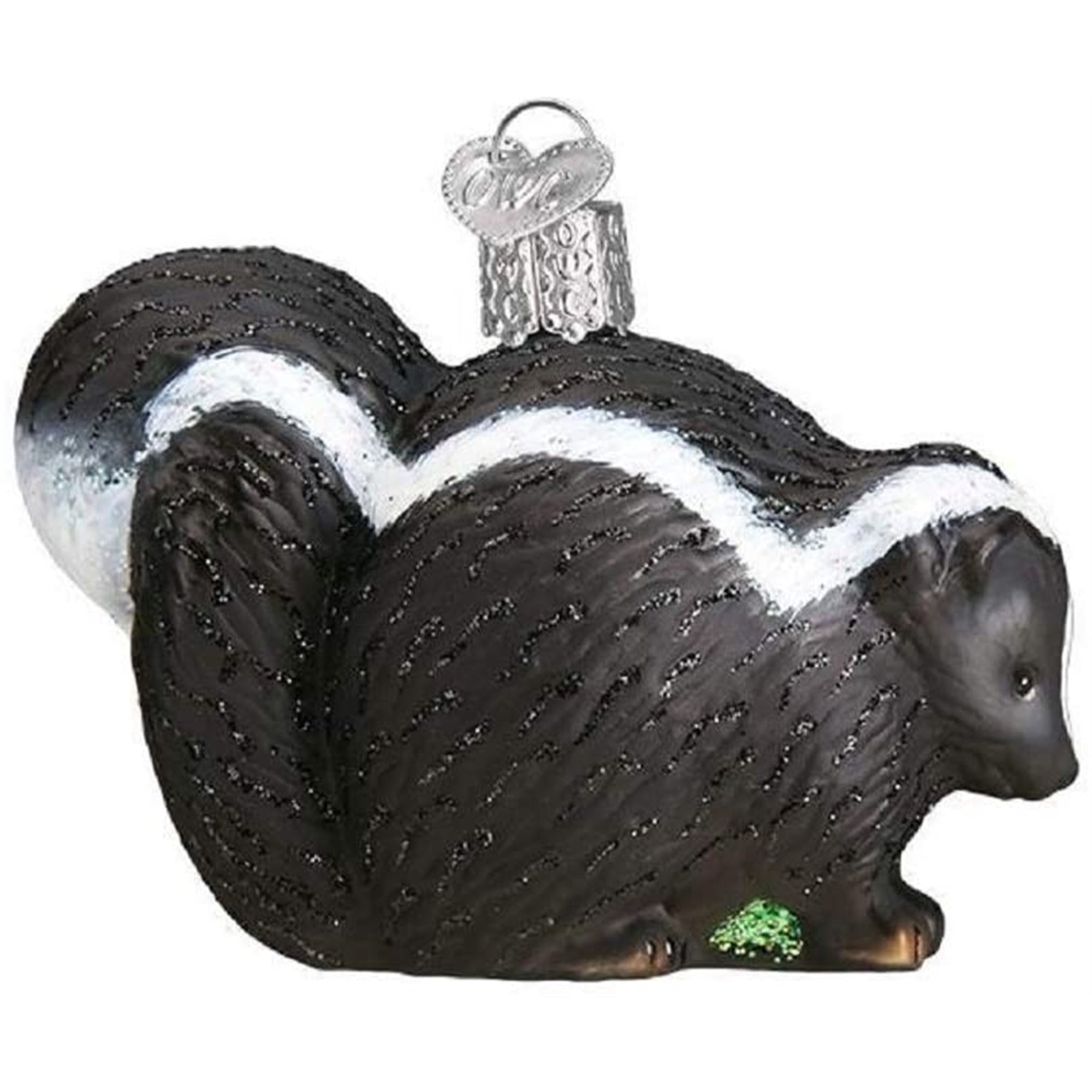 Old World Christmas Blown Glass Ornament for Christmas Tree, Skunk