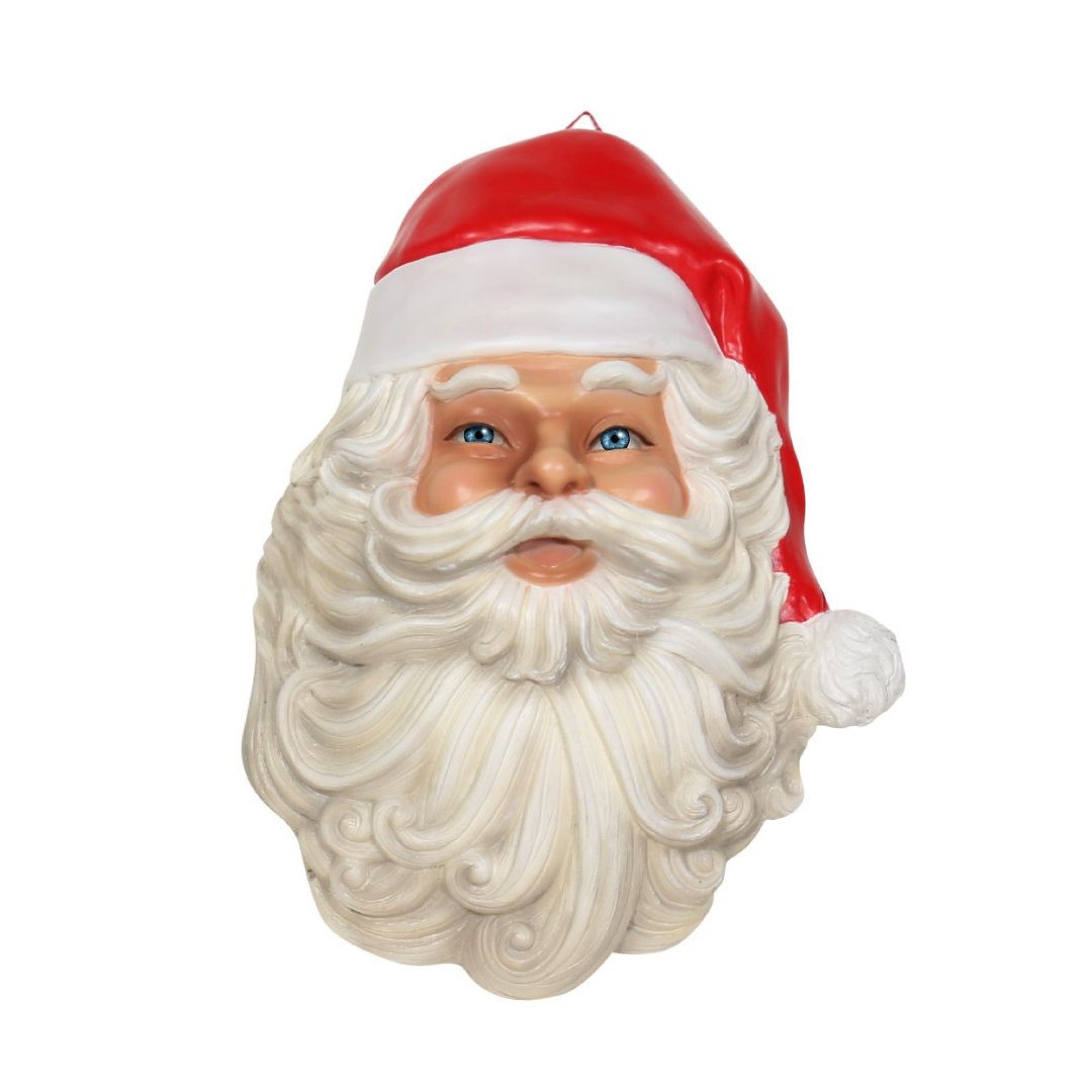 Garden Elements Santa Claus' Face Fiberglass Christmas Wall Decor, 19in