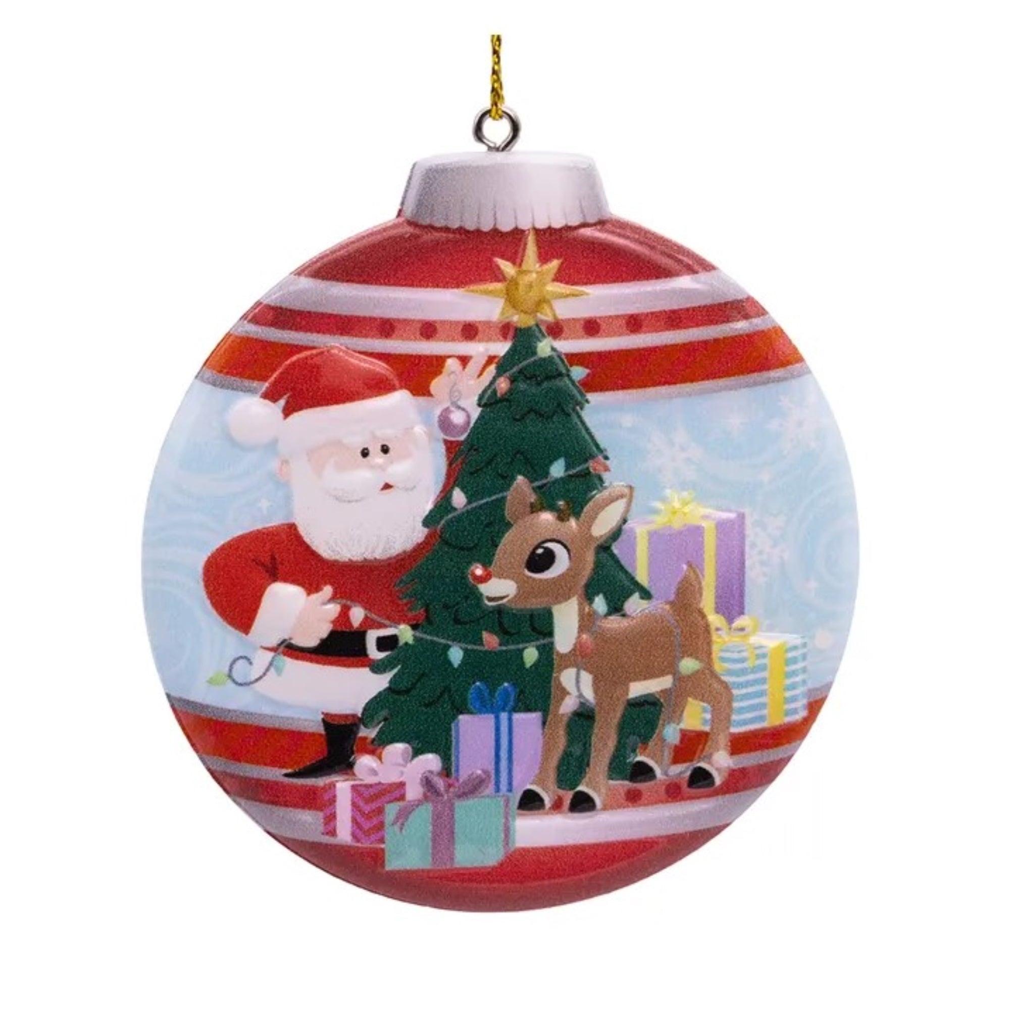 Kurt Adler Officially Licensed Resin Double-sided Rudolph Ornament, 3"