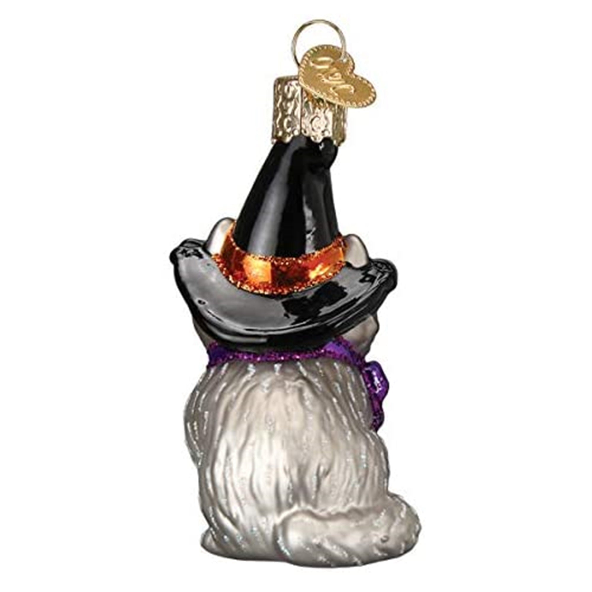 Old World Christmas Glass Blown Ornament Witch Kitten