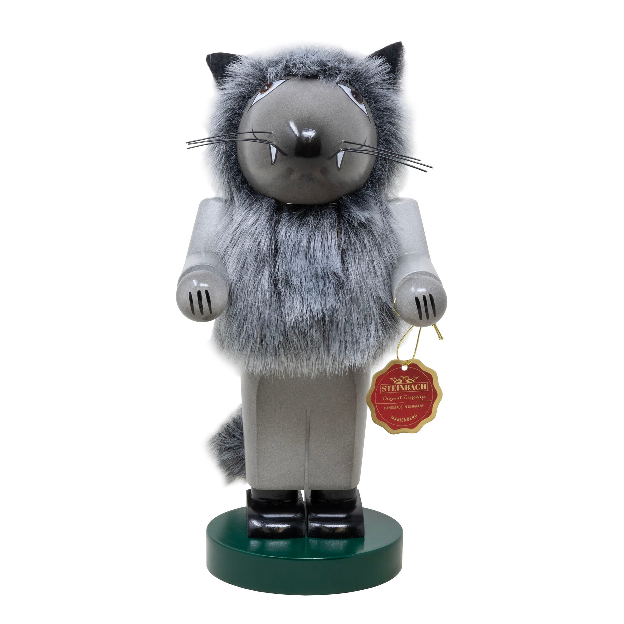 Kurt Adler Steinbach Chubby Nutcracker Collection, Furry Wolf Nutcracker, 11.5"