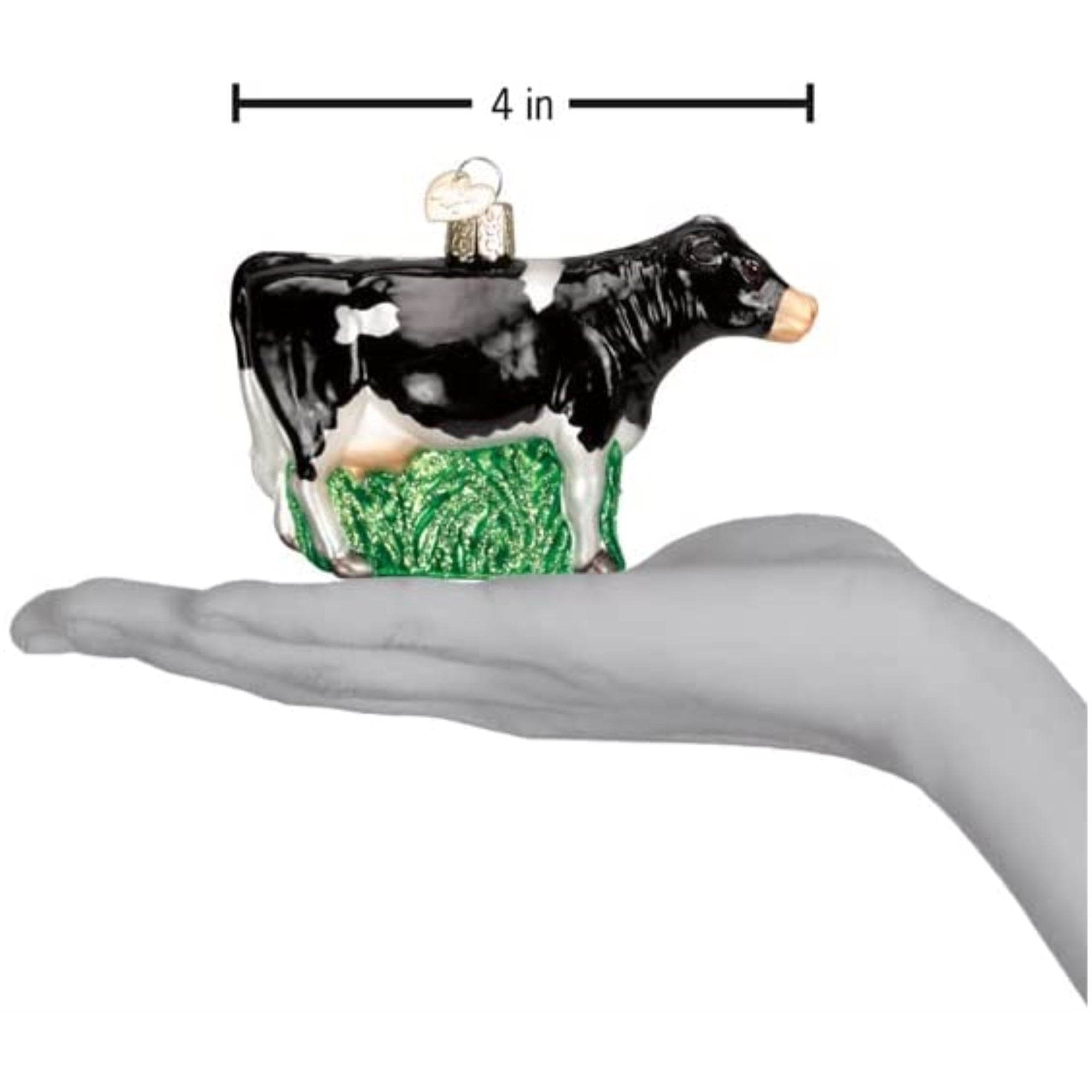 Old World Christmas Blown Glass Ornament for Christmas Tree, Dairy Cow