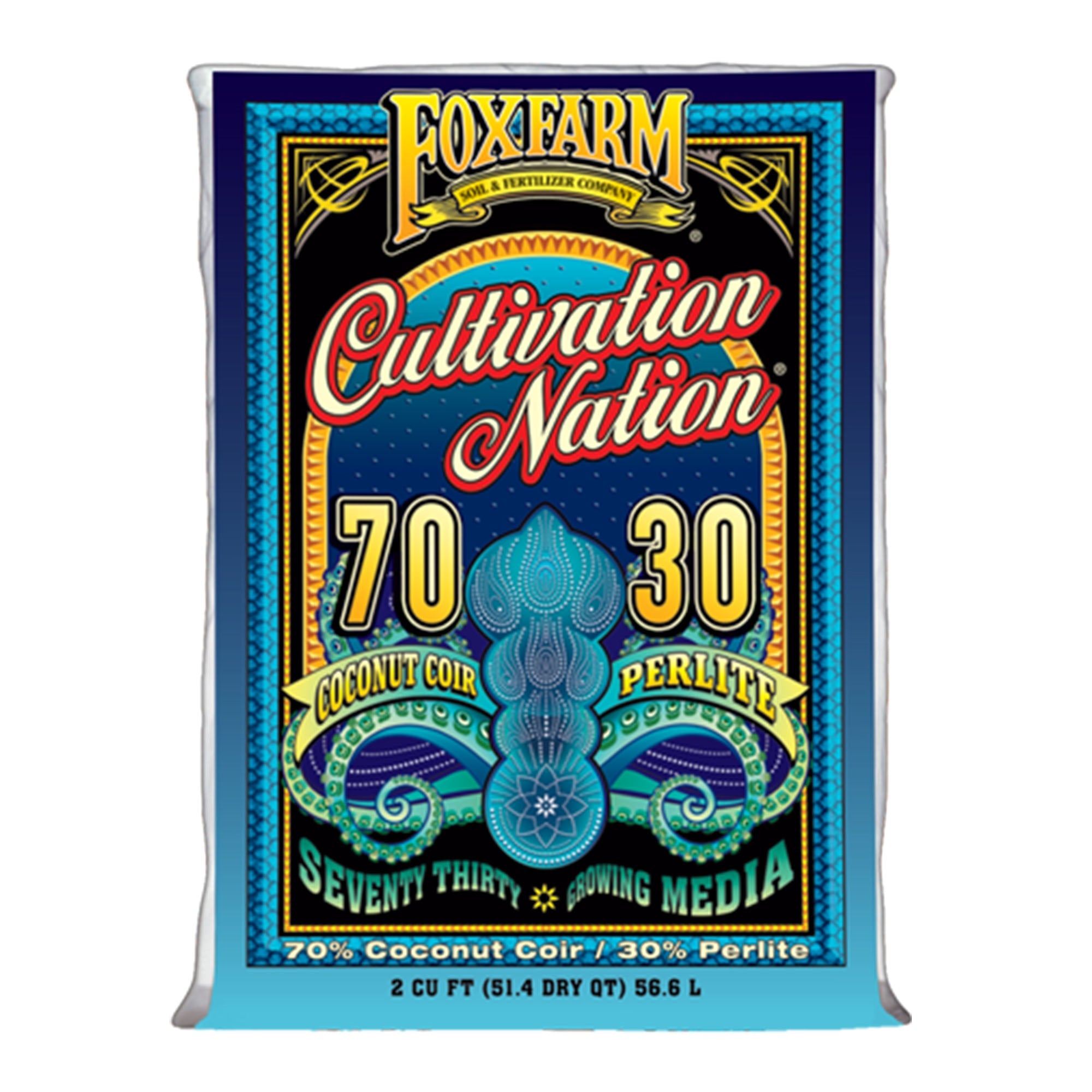 FoxFarm Cultivation Nation 70-30 Coconut Coir and Perlite, Blue, 2 CF