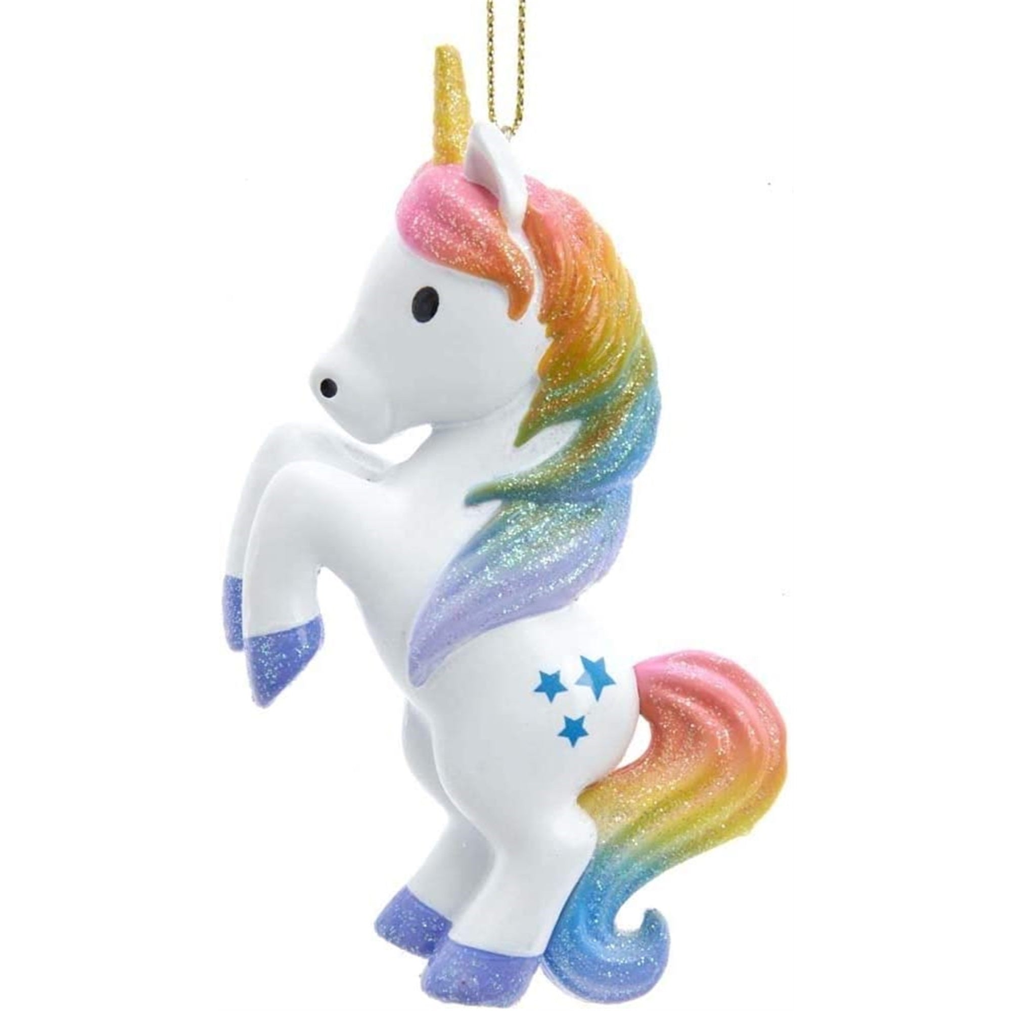 Kurt Adler Plastic Ornament for Christmas Tree, Unicorn