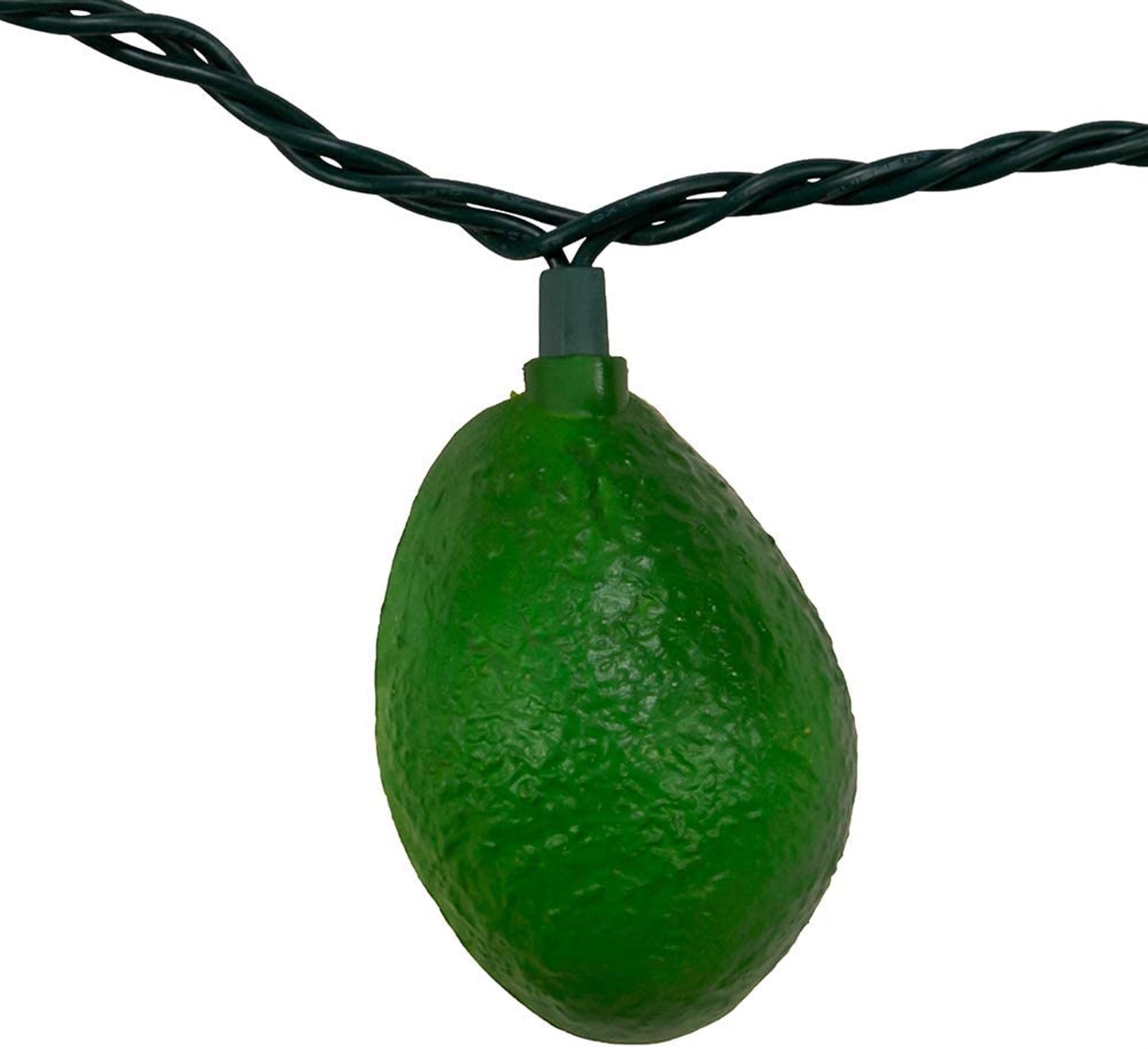 Kurt Adler Indoor/Outdoor Novelty String 10-Light Set, Avocado, 11.5'