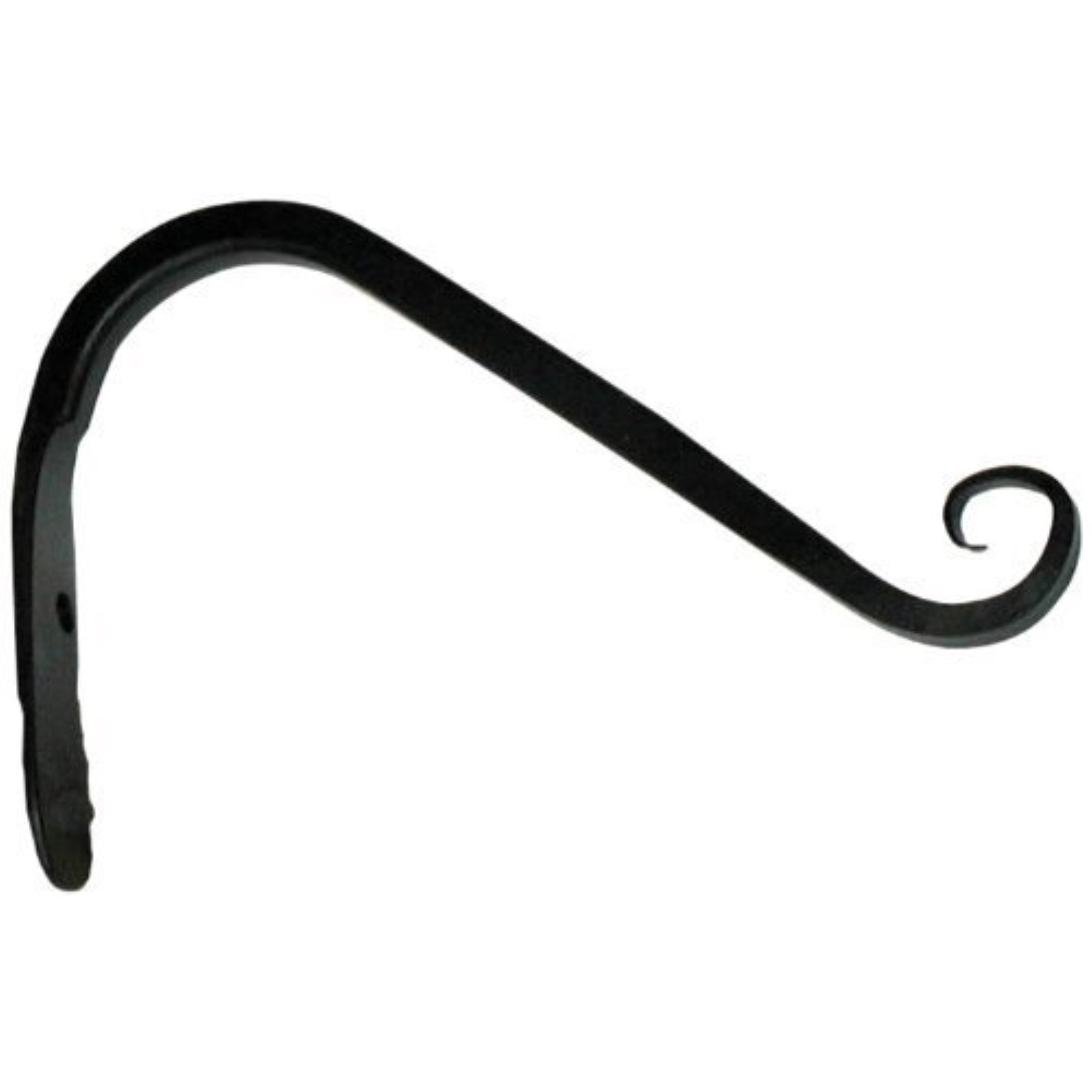 Hookery Angled Upturned Hook Hanger for Planters, Bird Feeders, or Wind Chimes – Outdoor Use, Supports up to 20lb, Black, 6"