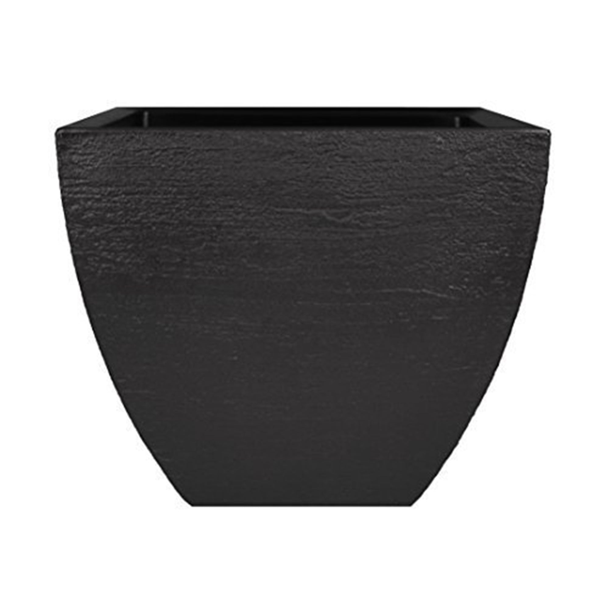 Tusco Products Modern Planter, Short Square, Black - 20" x 16"