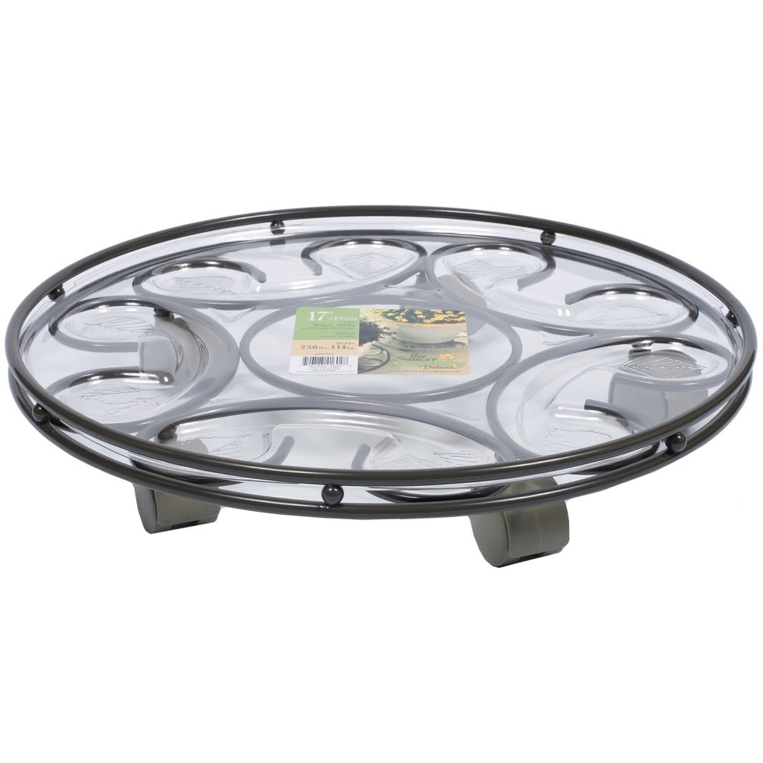 Plastec Deluxe Saucer Caddy with Casters