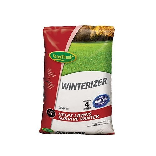 Green Thumb 32-0-10 Granular Winterizer Lawn Fertilizer, 15M (Covers up to 15,000 sq ft) 37lb