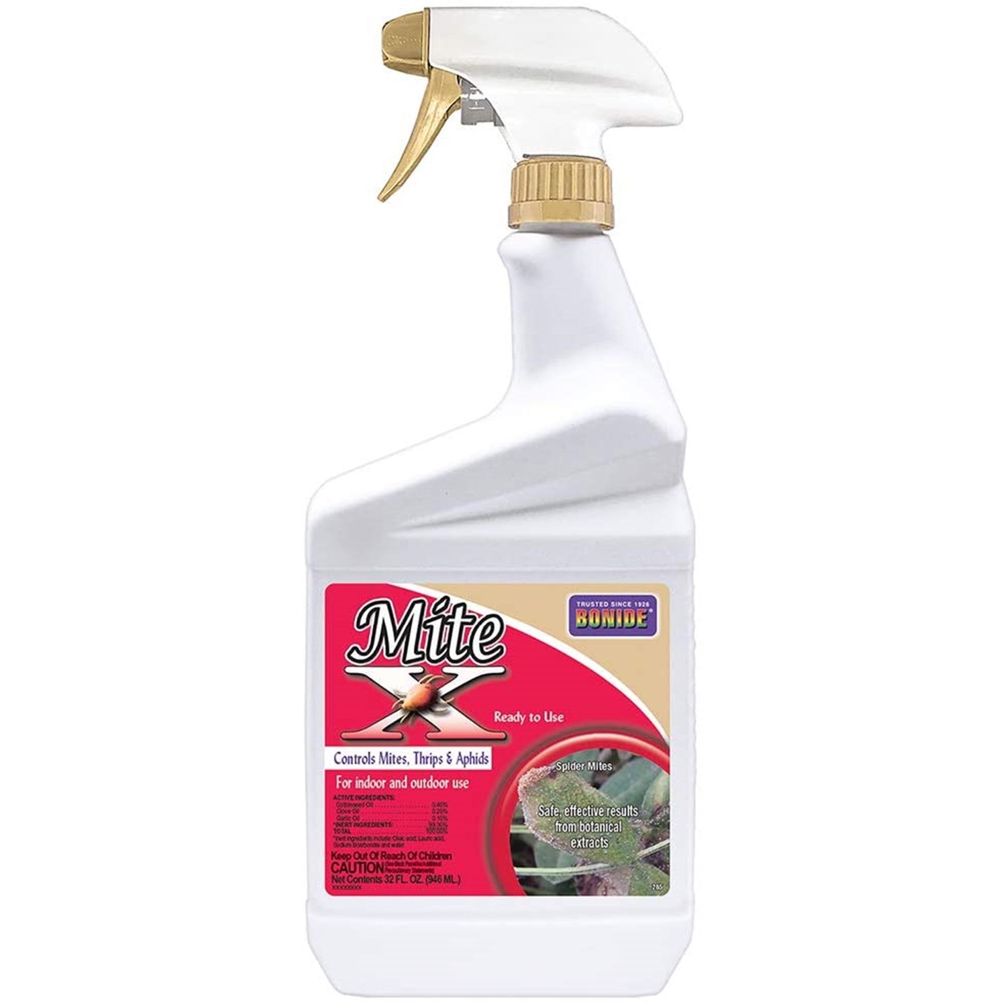 Bonide Mite-X Ready to Use Indoor/Outdoor Bug Insecticide and Pesticide, 32oz