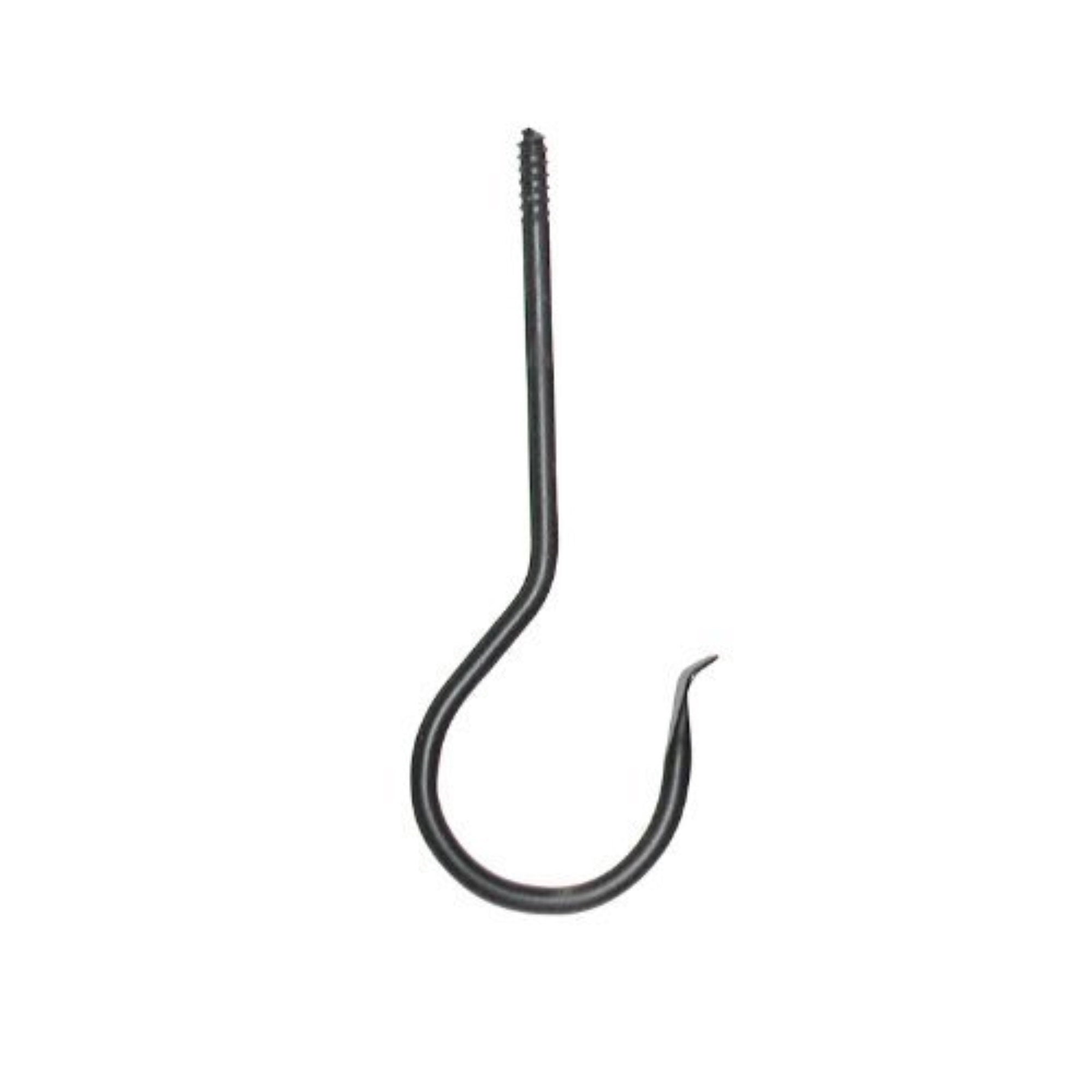 Hookery Ceiling Hook for Planters, Lanterns, or Indoor or Outdoor Use – Heavy-Duty, Supports up to 30lb, Black, 5"