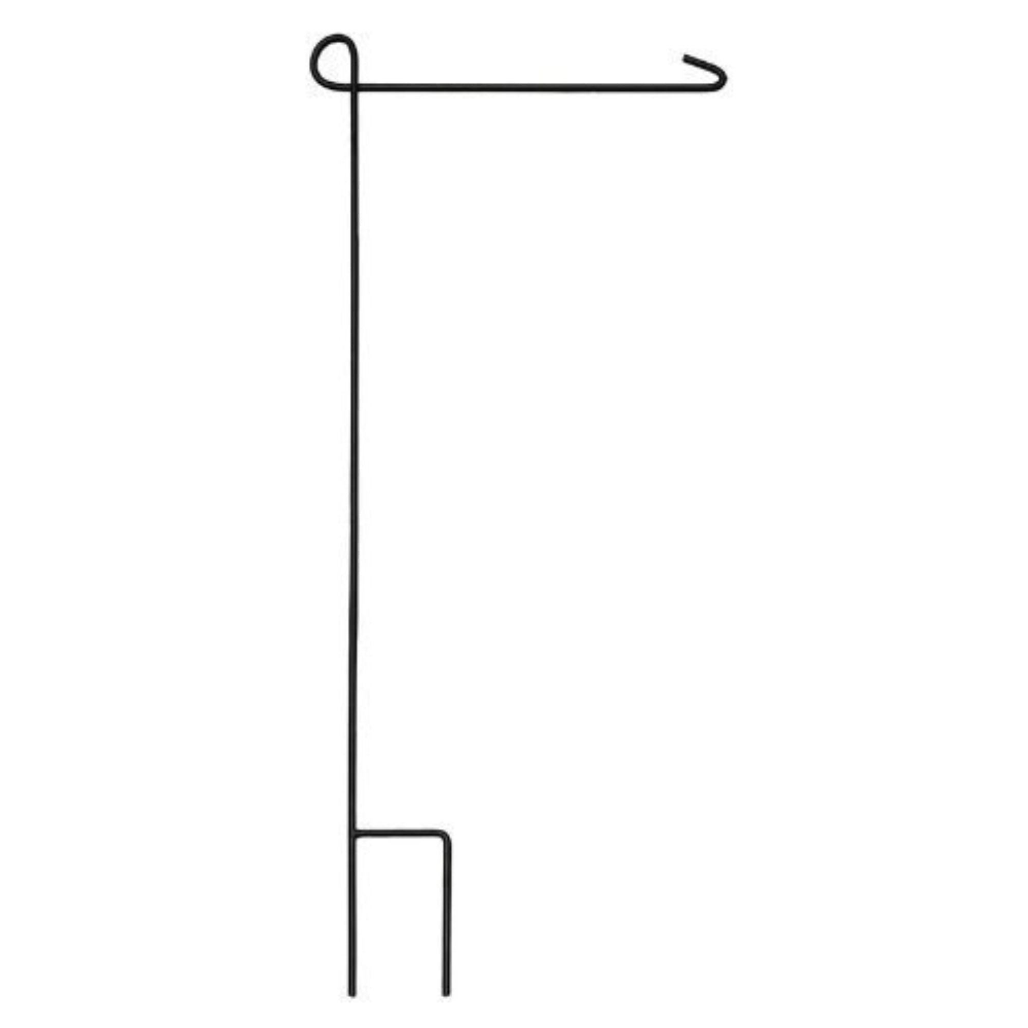 Evergreen Garden Flag Stand – Metal Flag Holder for Yard or Lawn (42" H x 18" L) Black