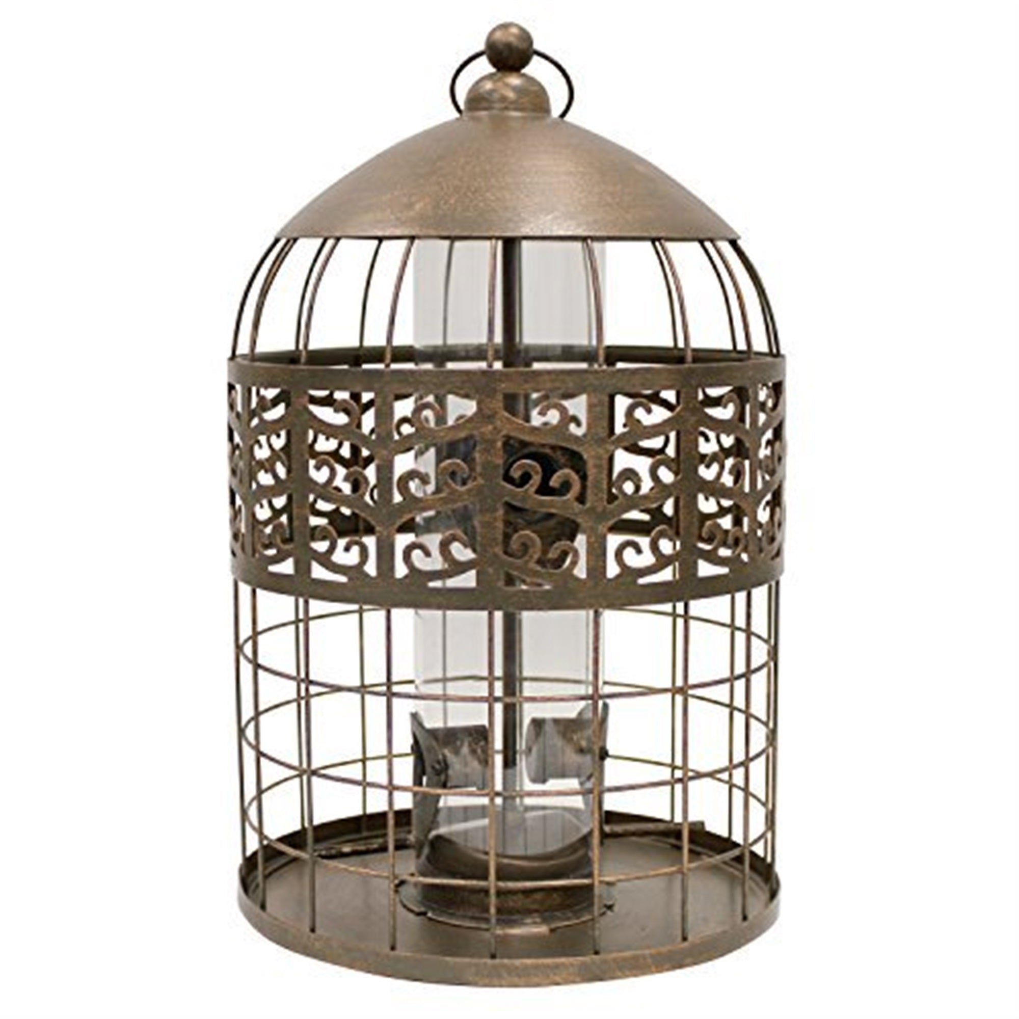 Heath Grand Palace Squirrel Resistant Bird Feeder — Bronze Finish Cage — 1 lb Capacity