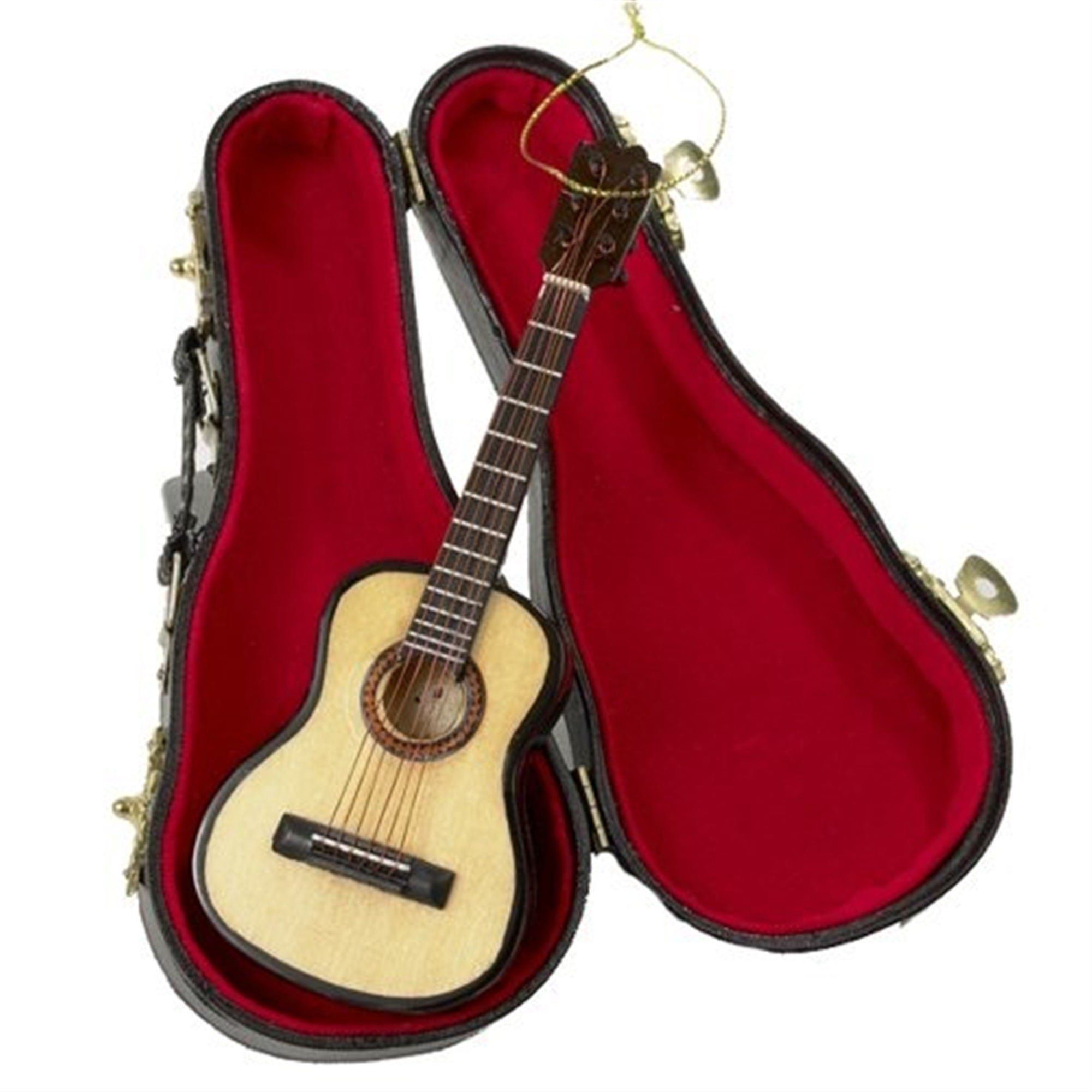 Kurt Adler Wood Pearlized Guitar Christmas Ornament - Thumbnail 5
