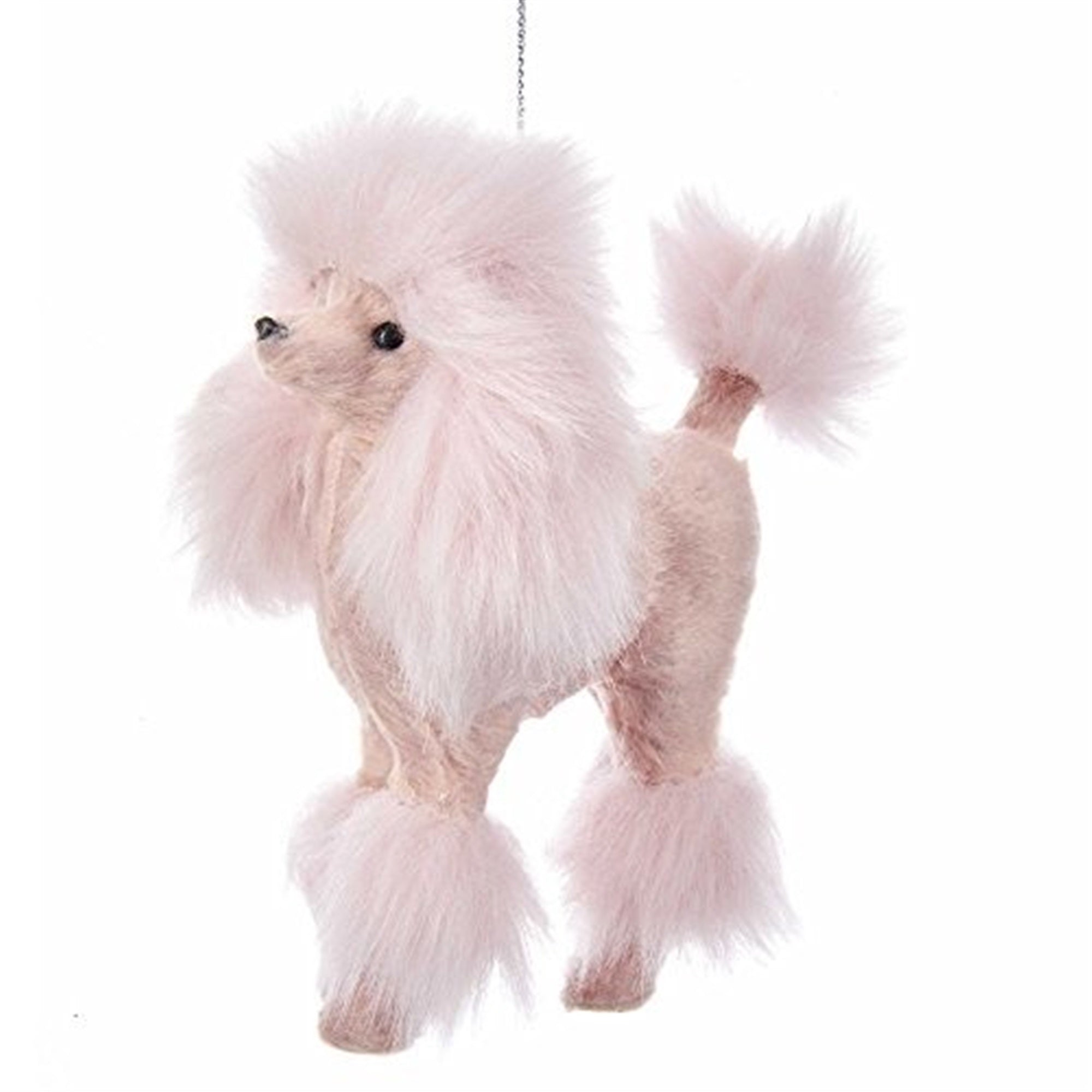 Kurt Adler Plush Ornament for Christmas Tree, Pink Poodle