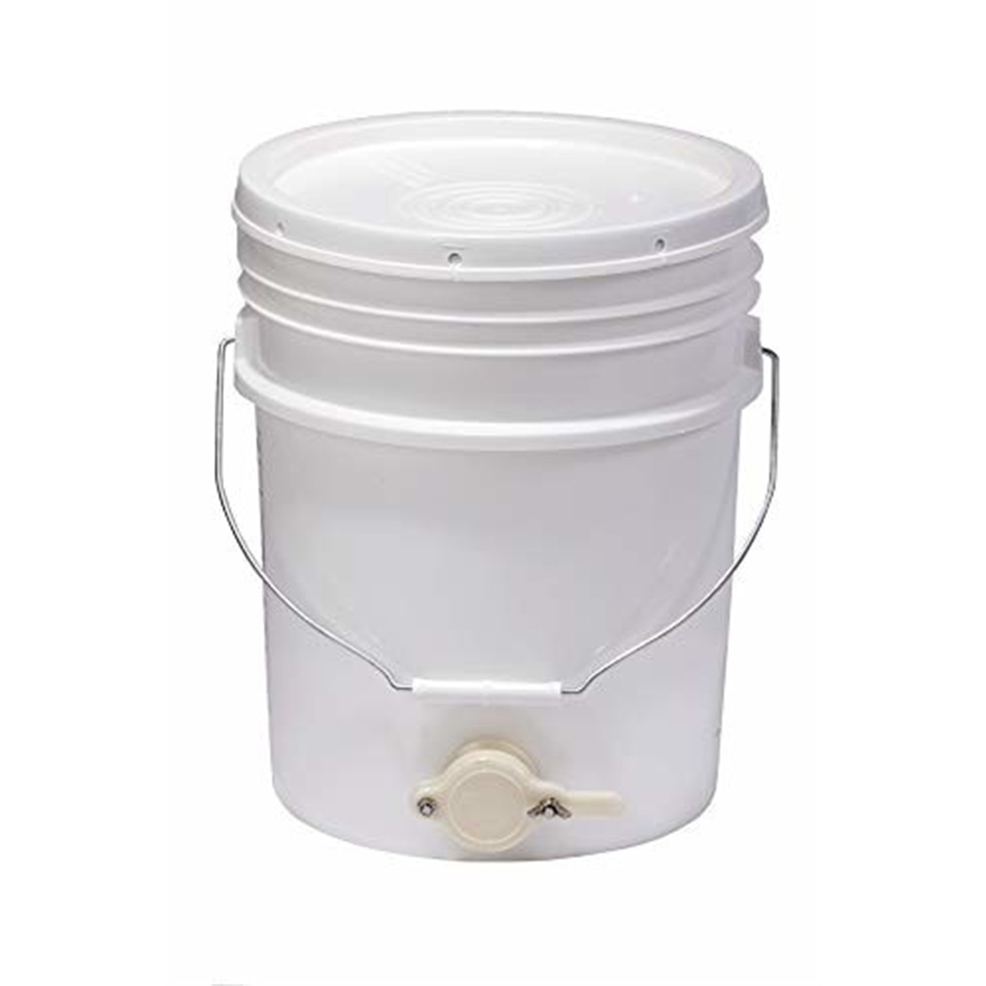 Little Giant Plastic Beekeeping Bucket with Honey Gate, Tight Lid, 5-Gallon Capacity
