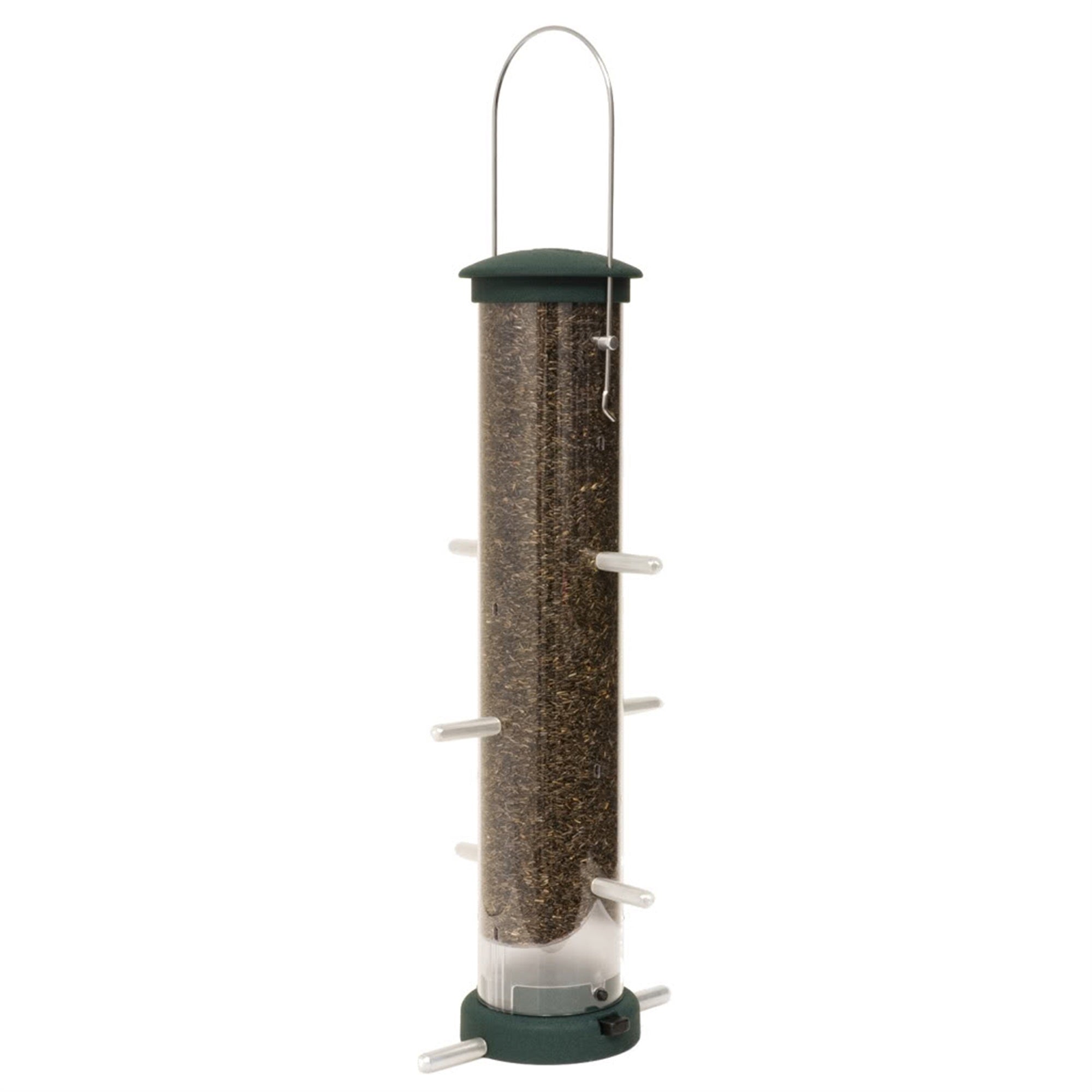 Aspects Quick-Clean Spruce Tube Wild Bird Feeder with 8 Feeding Ports, 1.25qt Seed Capacity