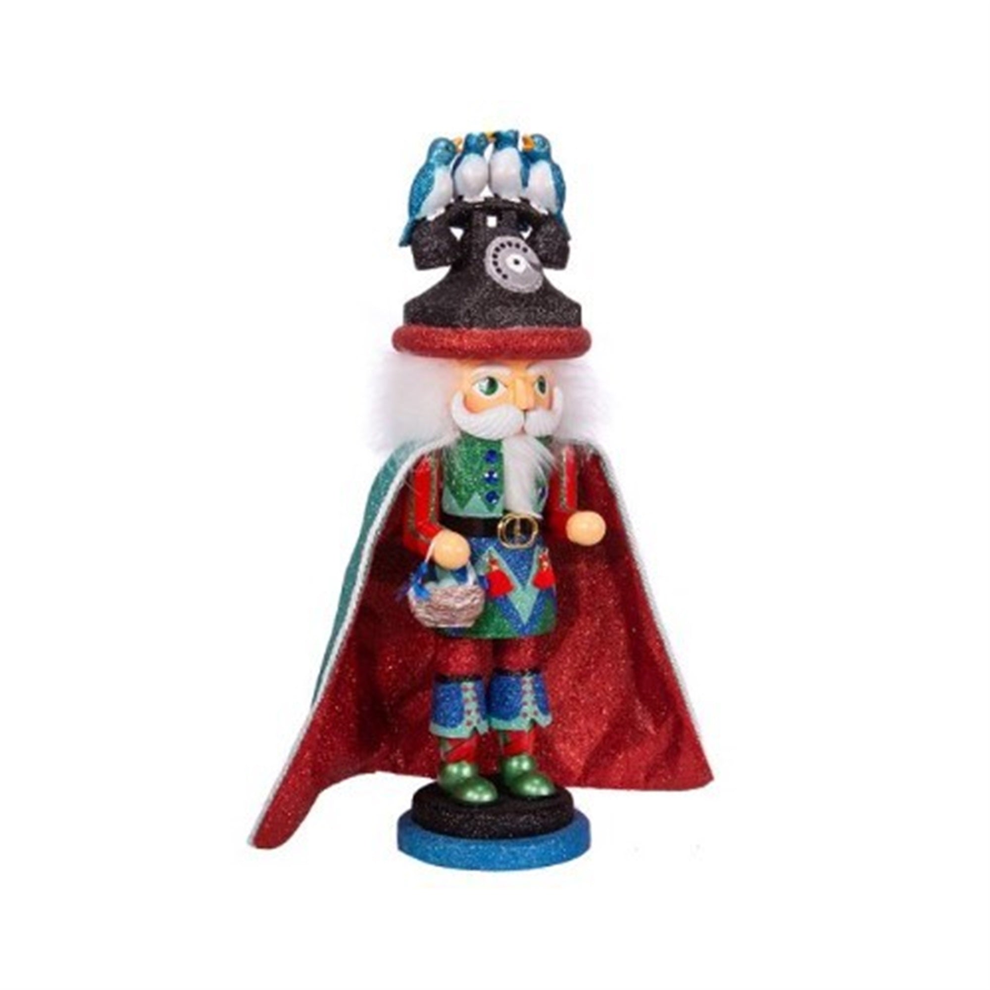 Kurt Adler Hollywood Nutcracker Collection, 12 Days of Christmas Four Calling Birds Nutcracker, 17.5"