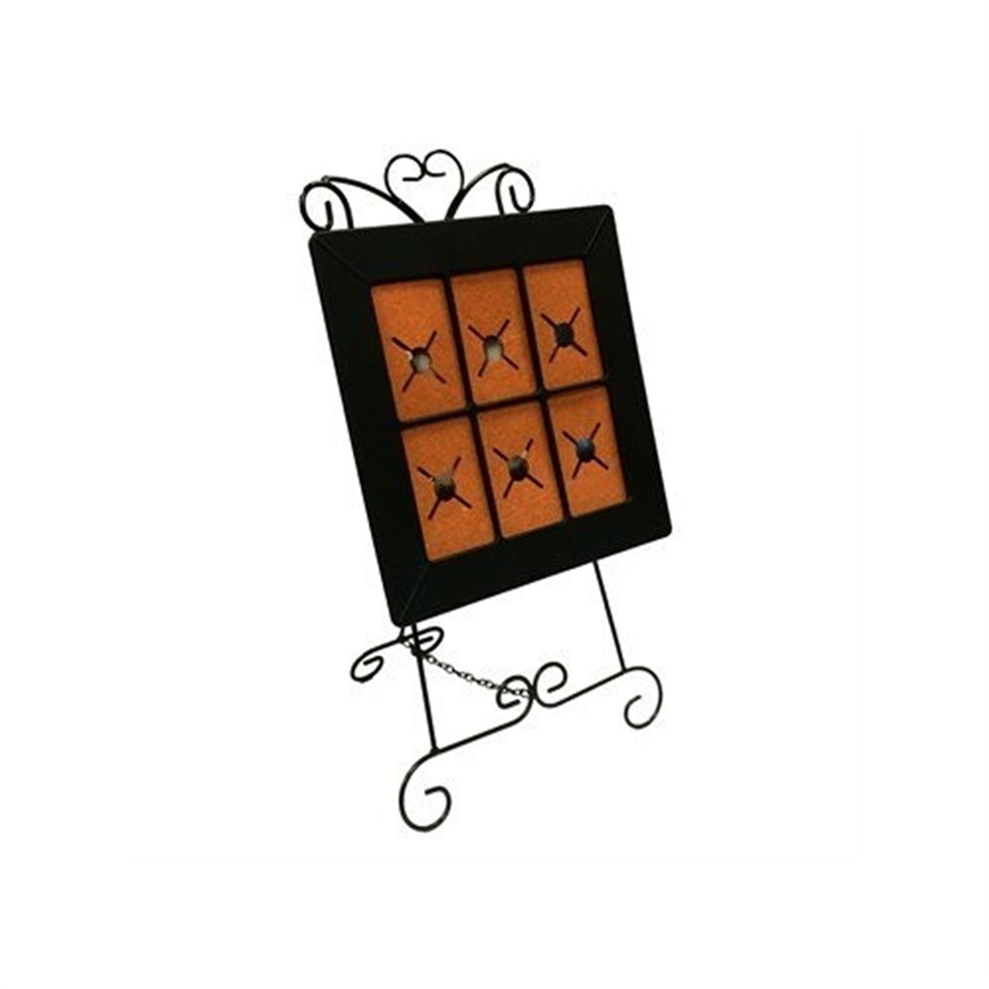 Gardener’s Select Metal Easel Stand with Planter – Indoor or Outdoor Use, Black, 25"