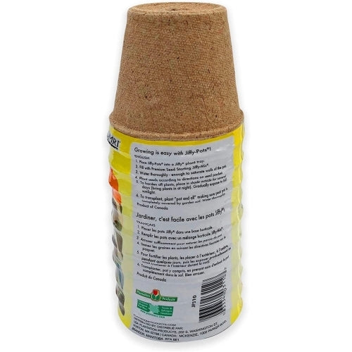 Jiffy 3″ Round Biodegradable Peat Seed Starter Pots — OMRI-Listed (Pack of 10)