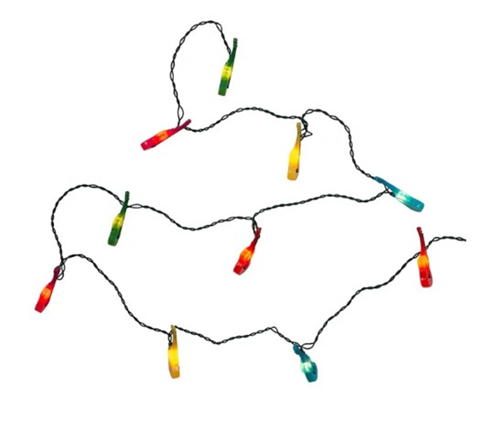 Kurt Adler Indoor/Outdoor Novelty Light Set, 10 UL Listed Incandescent Lights, Guitars, 11.5ft