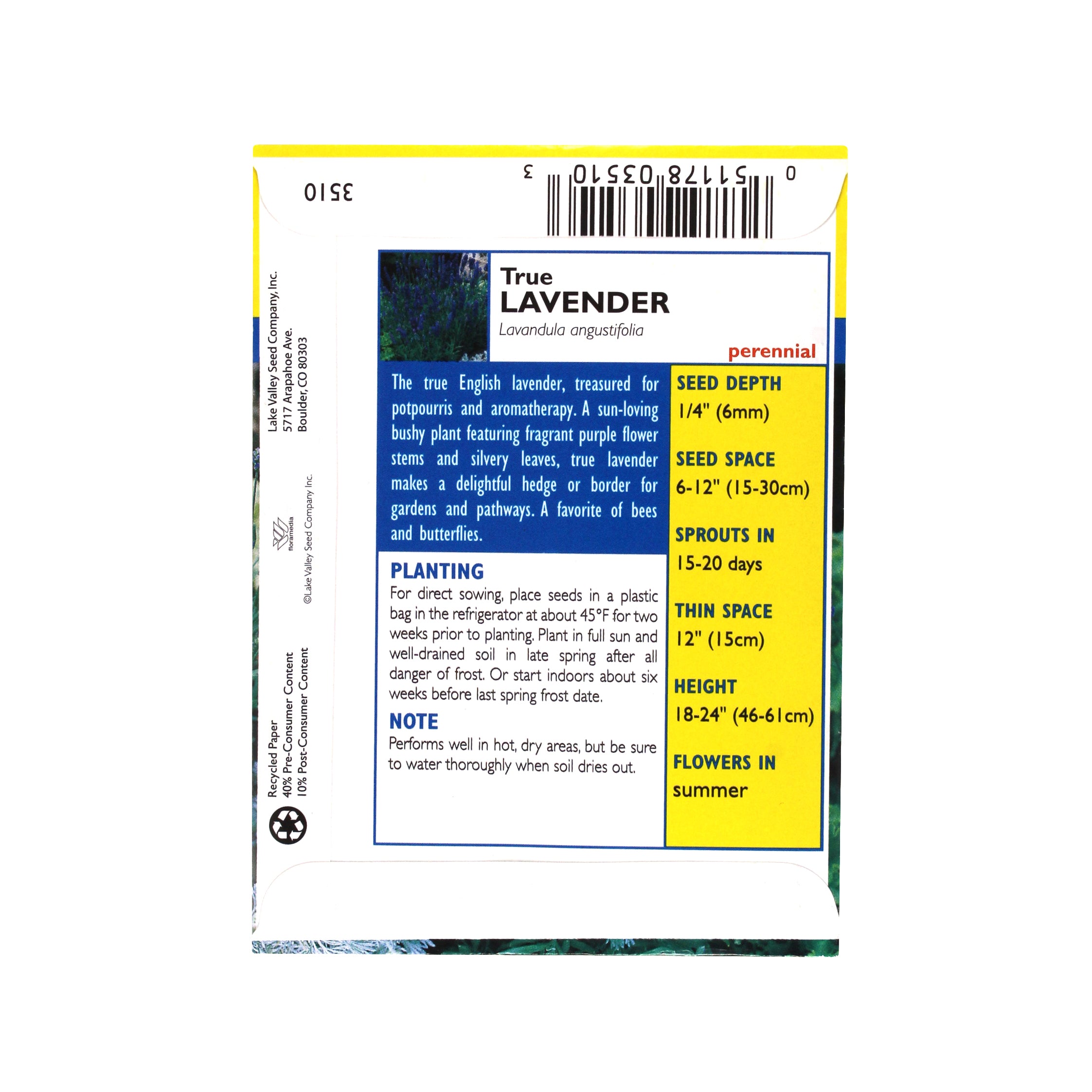 Lake Valley Seeds True Lavender